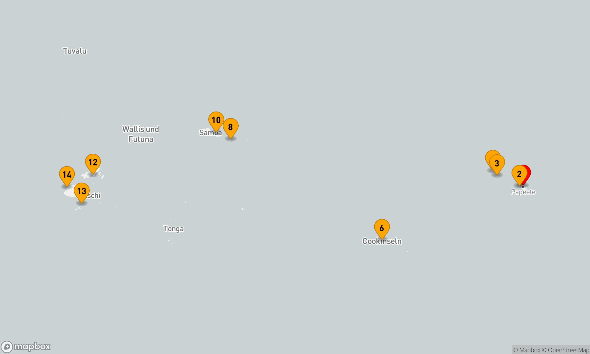 Route 13 Nächte - Perlen des Pazifiks: Von Tahiti zu den Fidschis