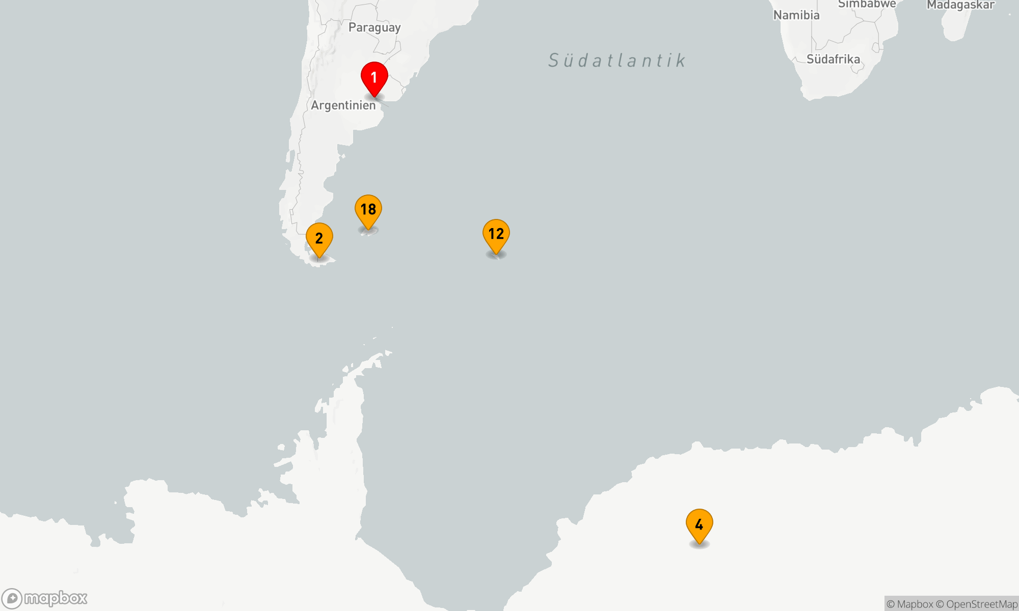 Route 22 Nächte - Antarktis,  Südgeorgien & Falklandinseln