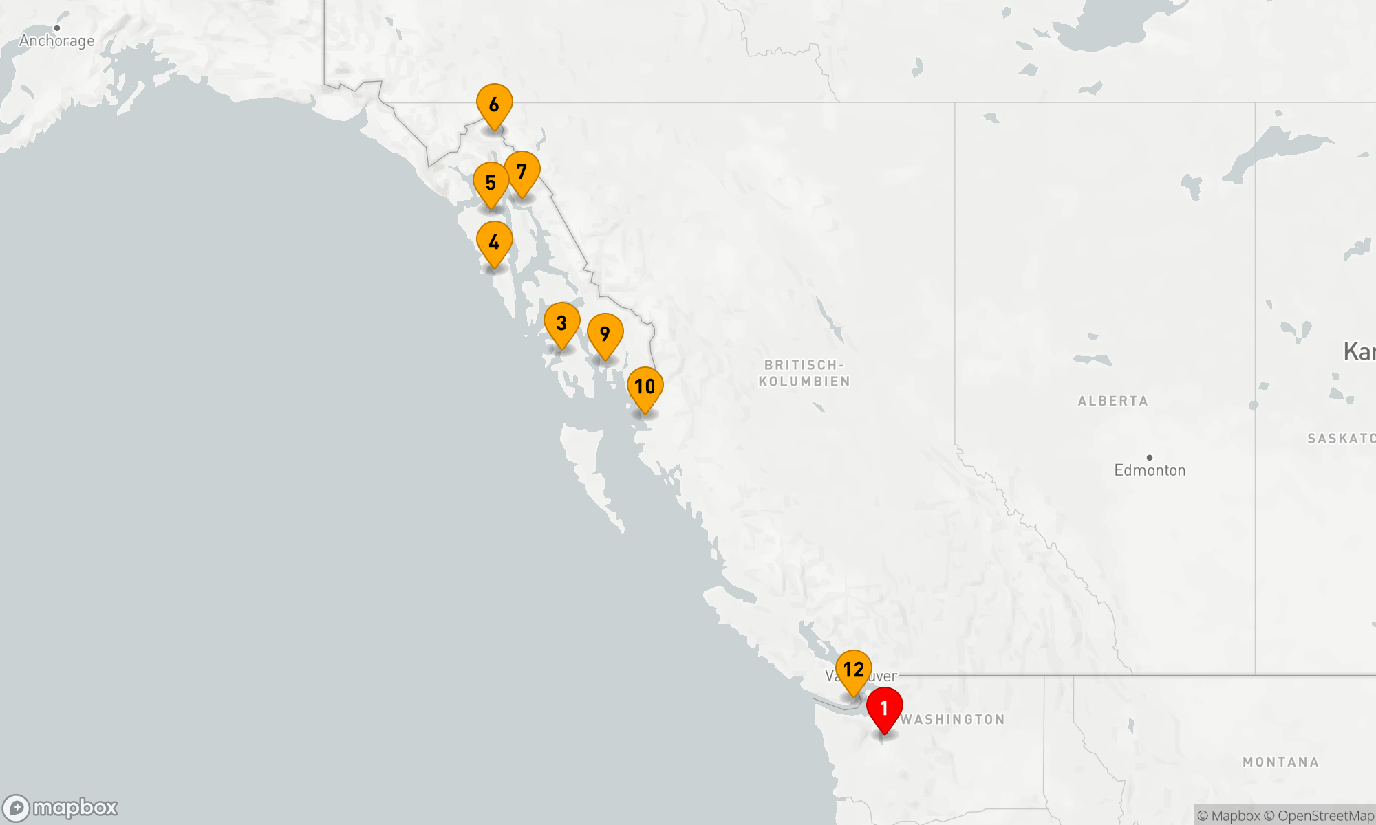 Route 12 Nächte - RAUSCHENDE FJORDE & RAUE WILDNIS