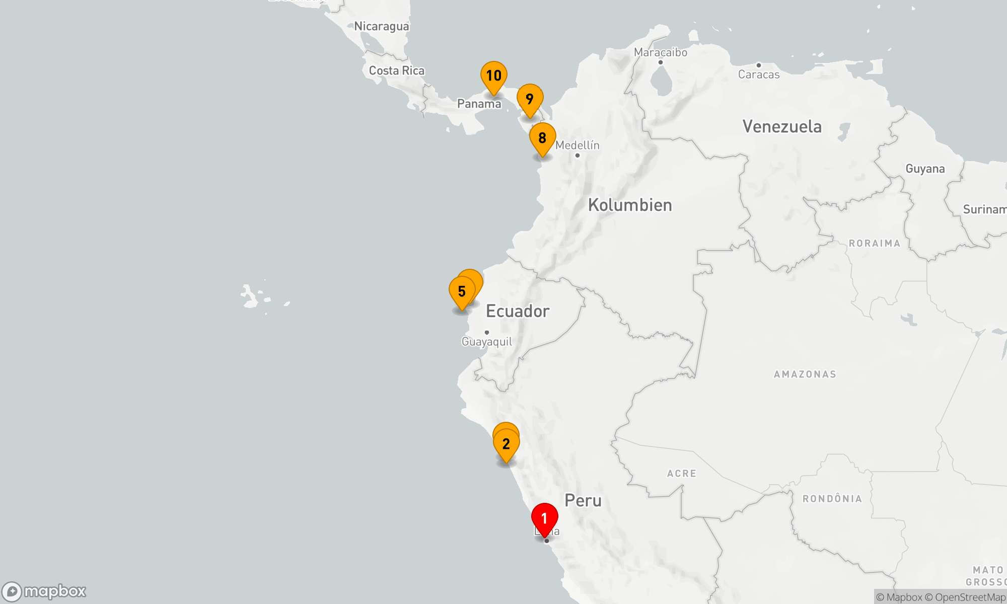 Route 9 Nächte - Entdeckung der Pazifikküste und des Dschungels
