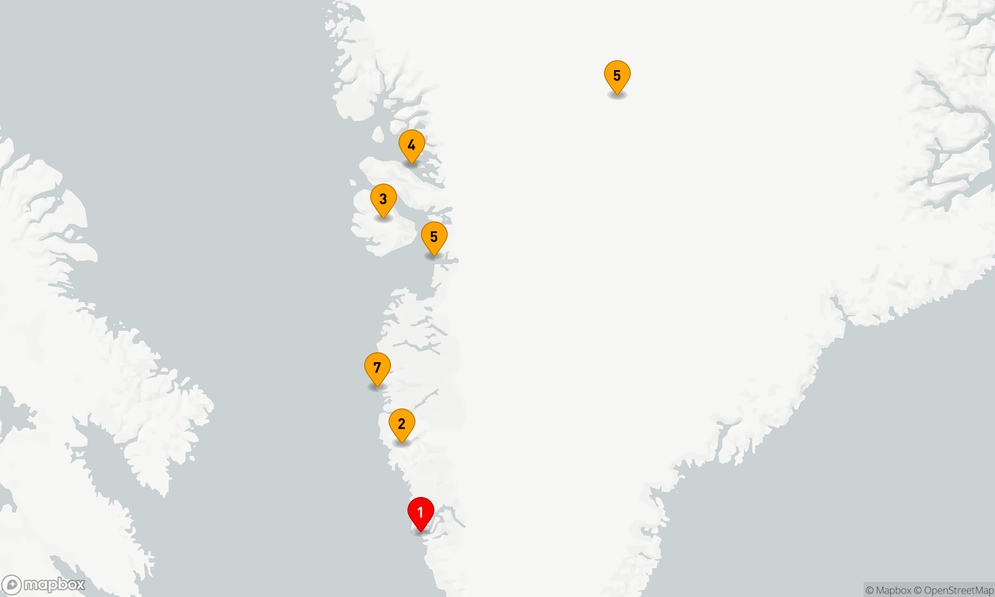 Route 7 Nächte - Arktische Fjorde und Eisschollen Expedition