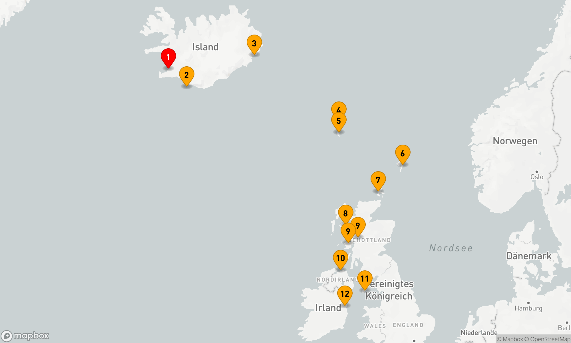 Route 11 Nächte - Nordatlantische Entdeckungsreise