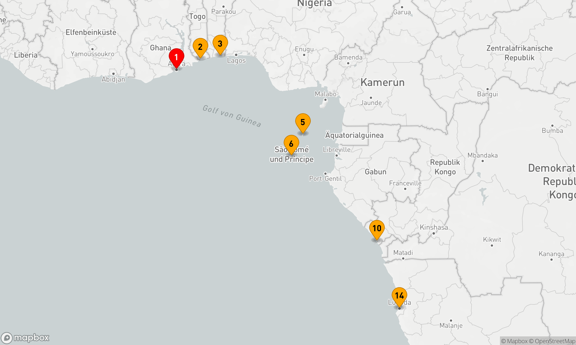 Route 13 Nächte - Entdeckungsreise entlang der westafrikanischen Küste