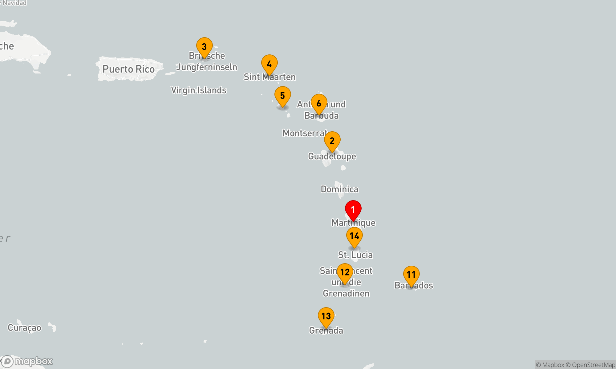 Route 14 Nächte - Karibische Inselzauber - Rundreise ab Fort-de-France