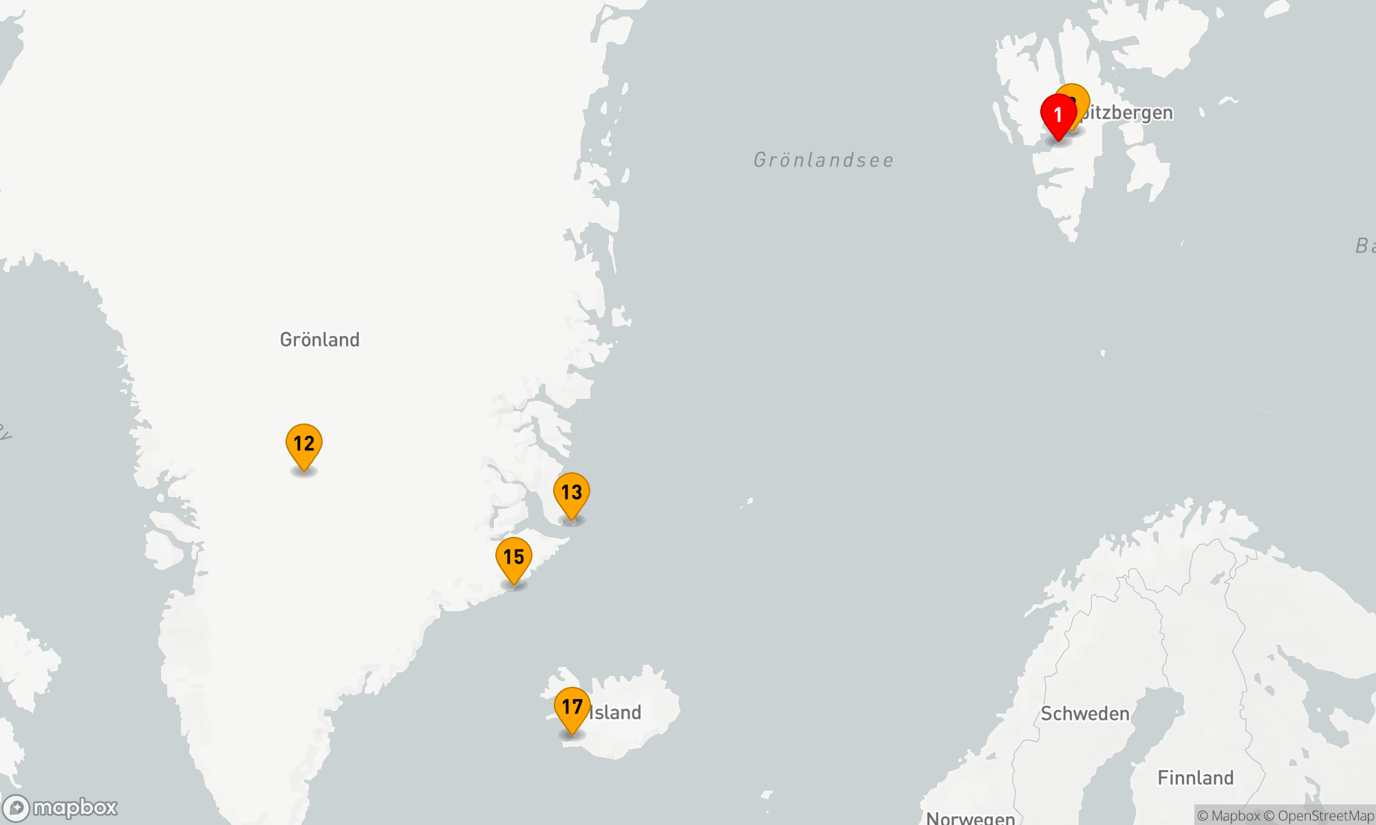 Route 16 Nächte - Der geografische Nordpol und die Ostküste Grönlands