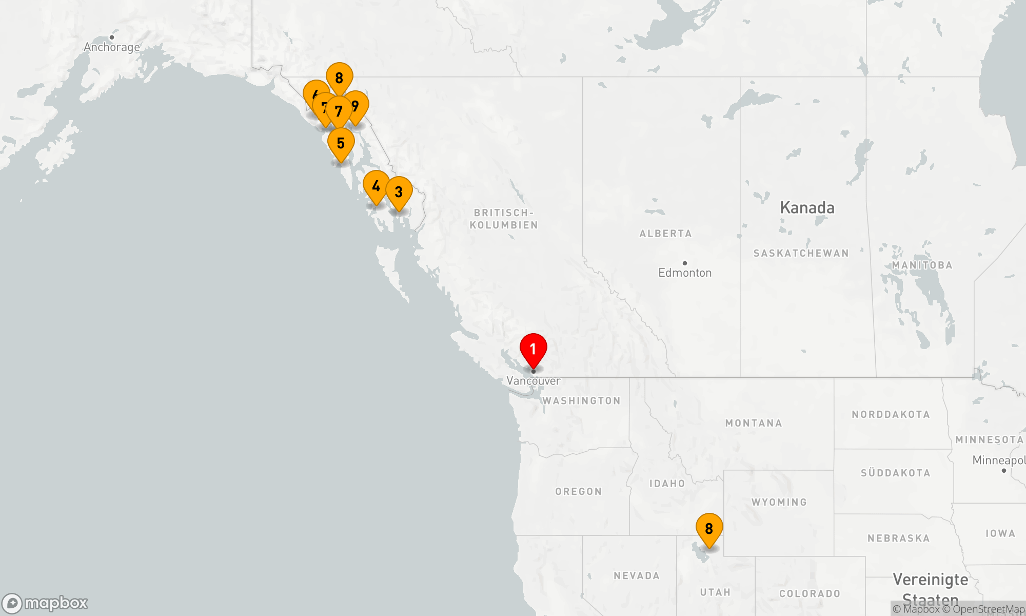 Route 8 Nächte - ALASKA INSIDE PASSAGE EXPLORER & GLACIER BAY