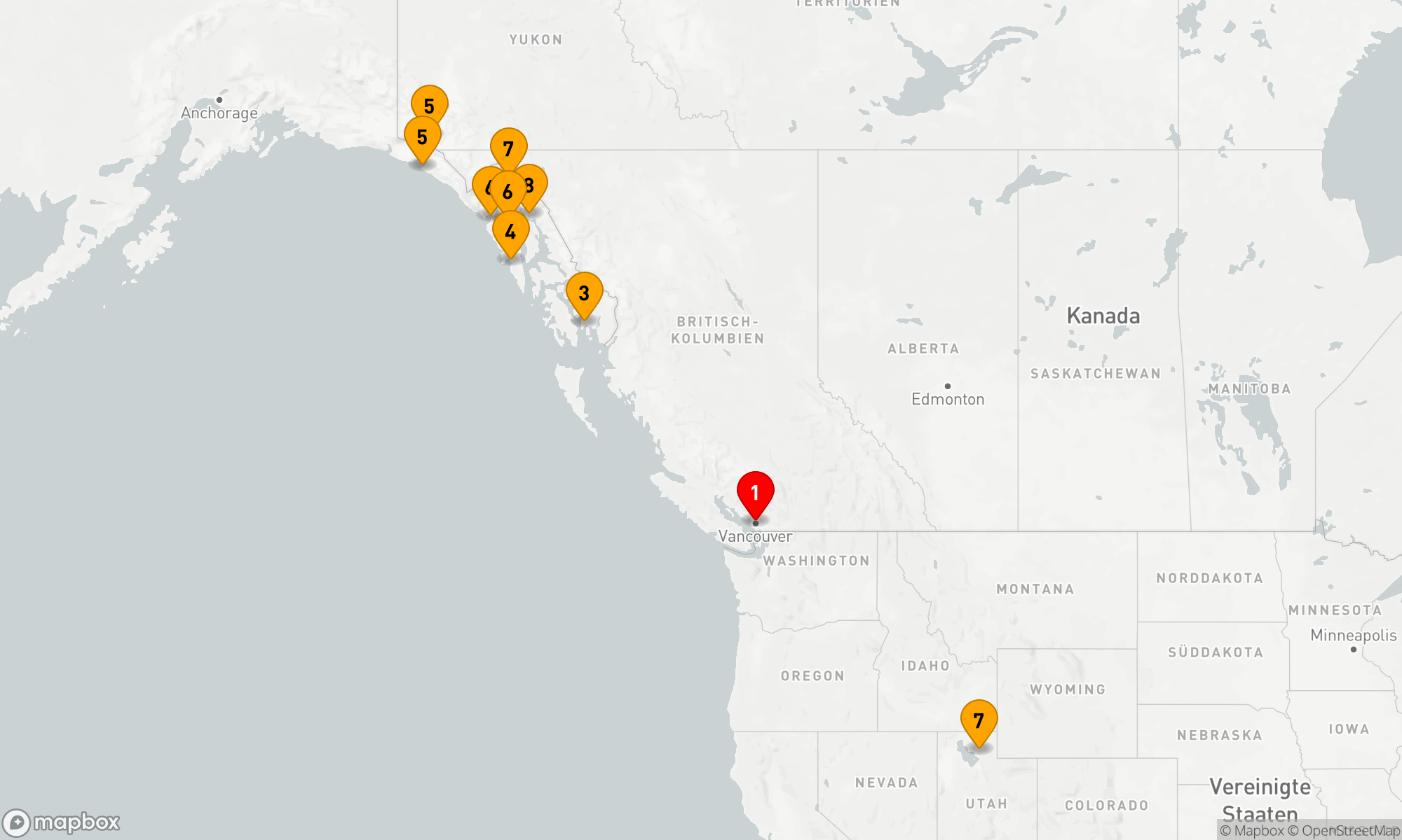Route 7 Nächte - GLETSCHER & ALASKA INSIDE PASSAGE