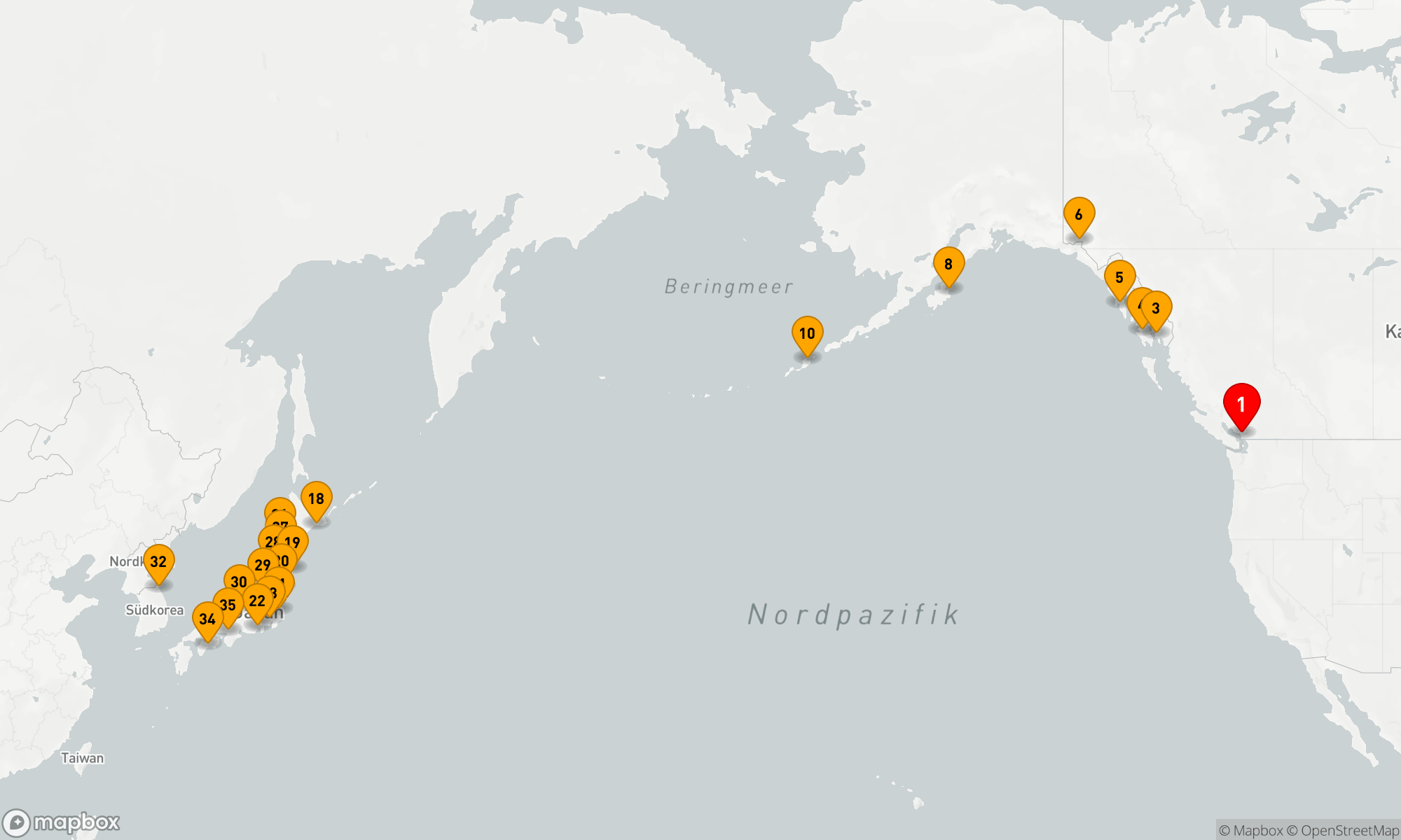 Route 34 Nächte - PAZIFIKPASSAGE & JAPANS VERSTECKTE JUWELEN