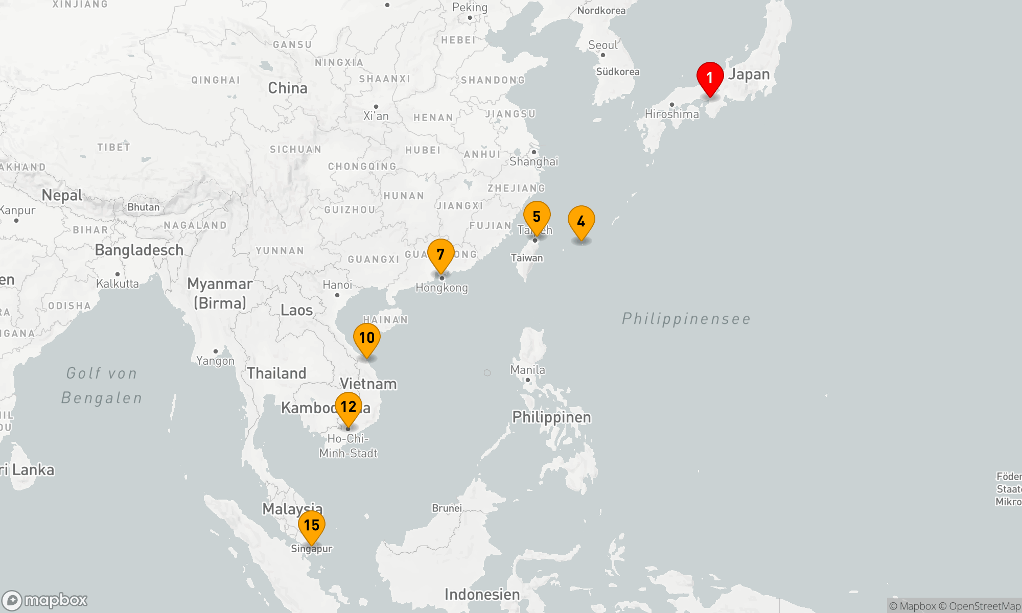 Route 14 Nächte - JAPAN,  HONGKONG,  VIETNAM & TAIWAN
