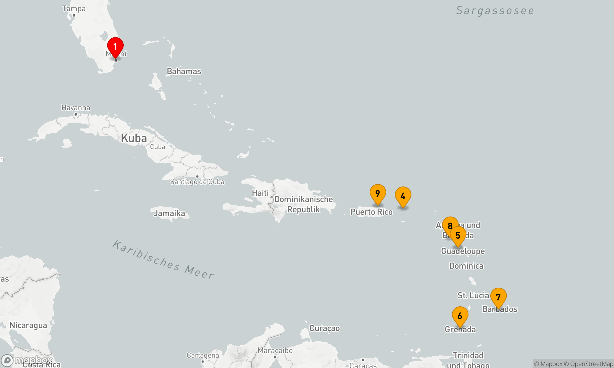 Route 8 Nächte - Karibische Entdeckungsreise