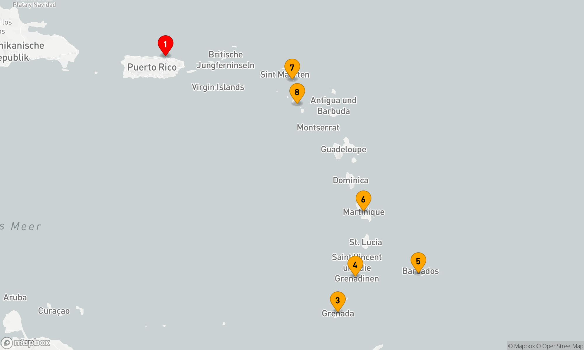 Route 8 Nächte - Karibische Entdeckungsreise der Schätze