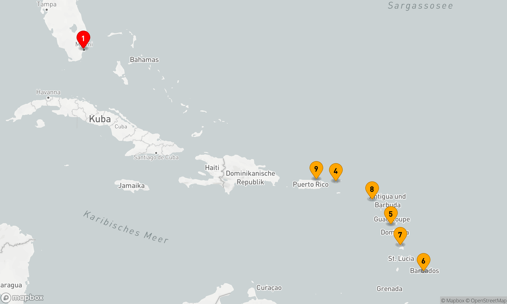 Route 8 Nächte - Inselträume der Karibik