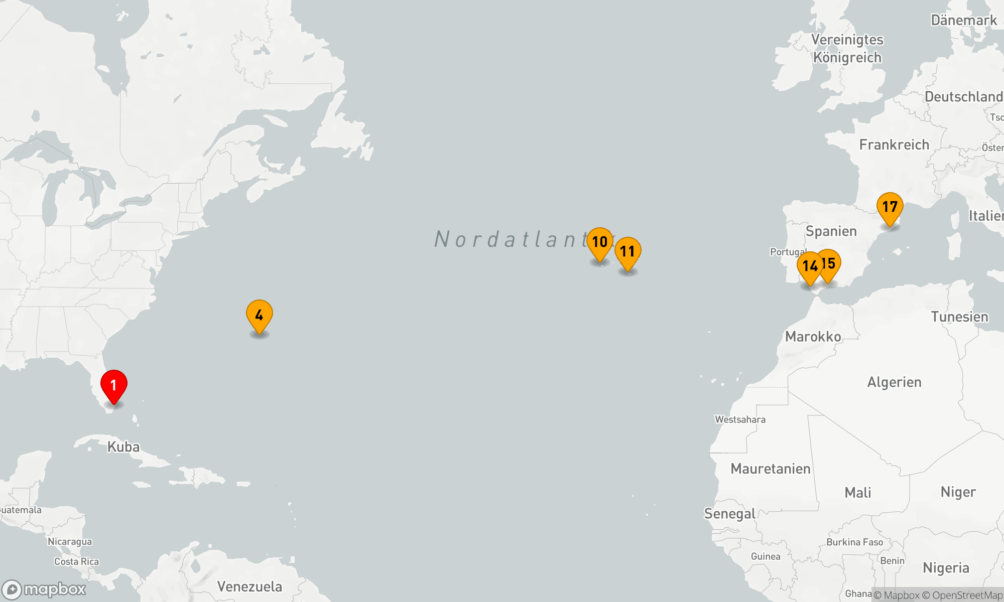 Route 16 Nächte - Von Miami nach Mittelmeerzauber