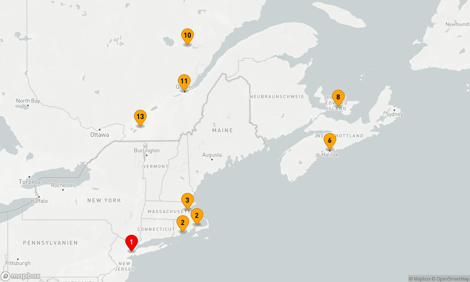 Route 12 Nächte - KANADA & NEW ENGLAND HERBSTLAUB