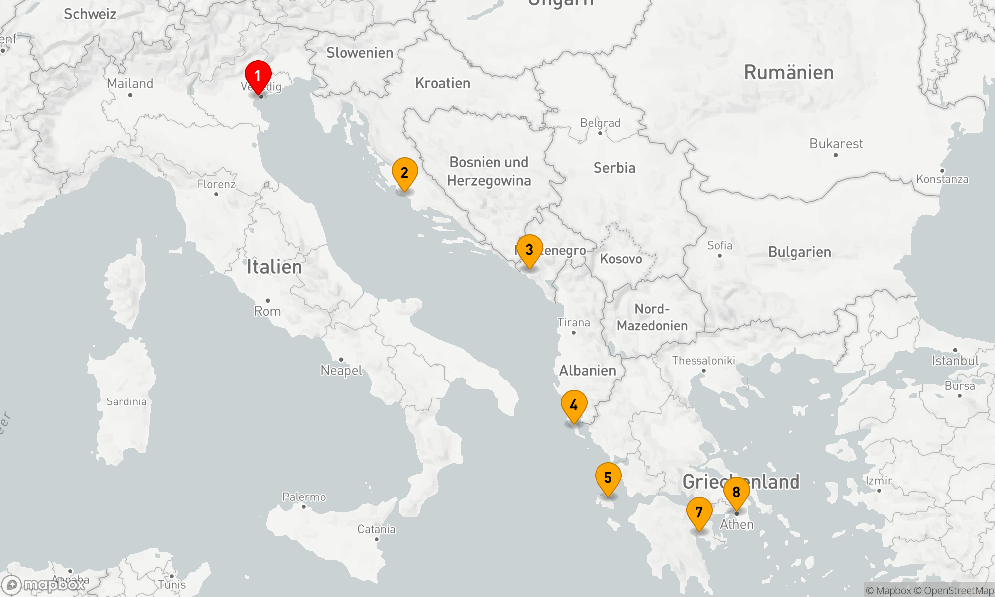Route 7 Nächte - ADRIATISCHE & GRIECHISCHE EDELSTEINE