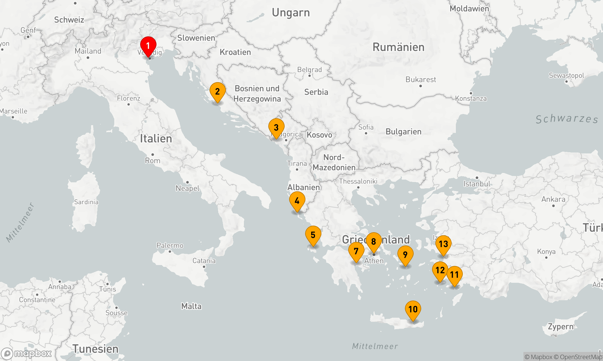 Route 14 Nächte - EPHESUS,  GRIECHISCHE EDELSTEINE & ADRIA
