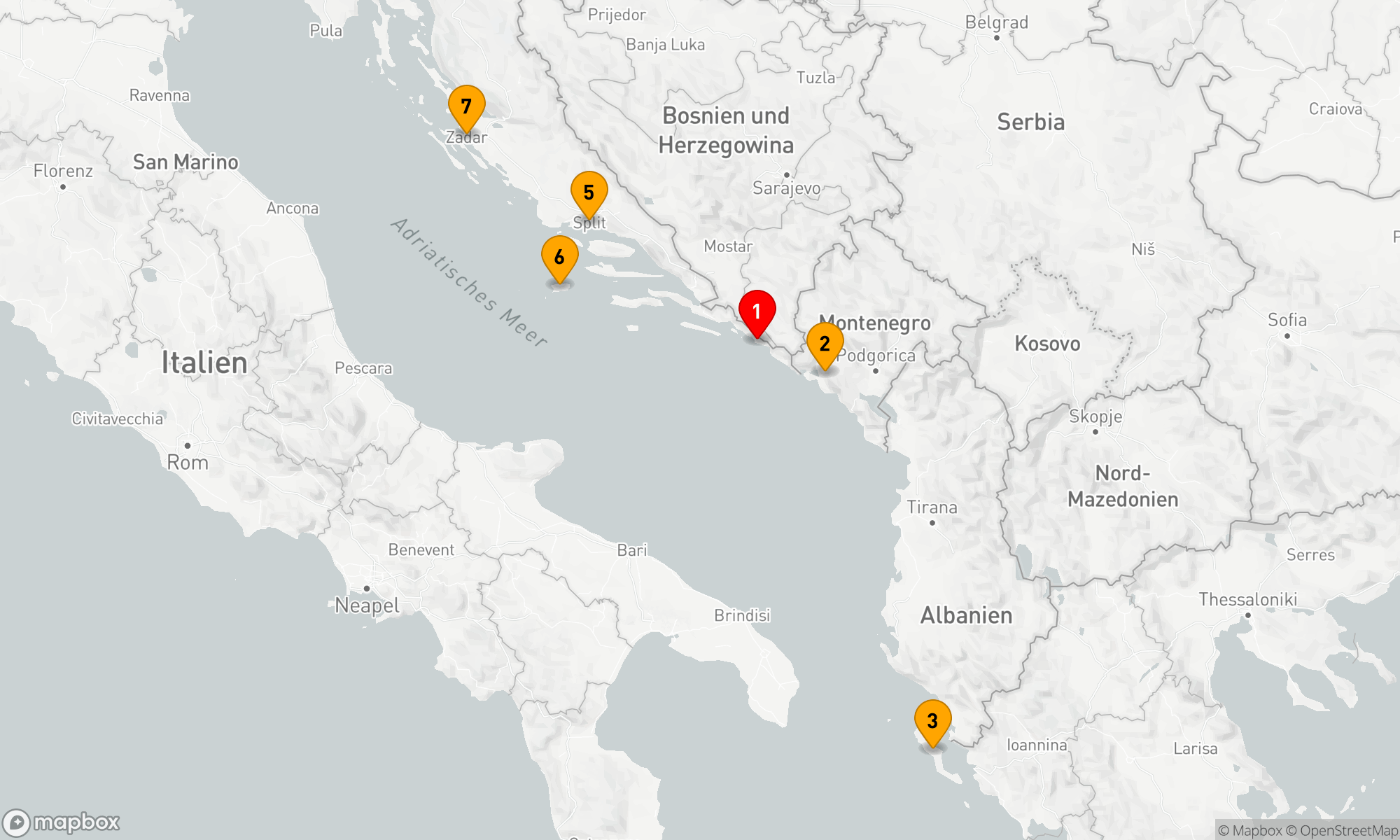 Route 7 Nächte - JUWELEN DER DALMATINISCHEN KÜSTE
