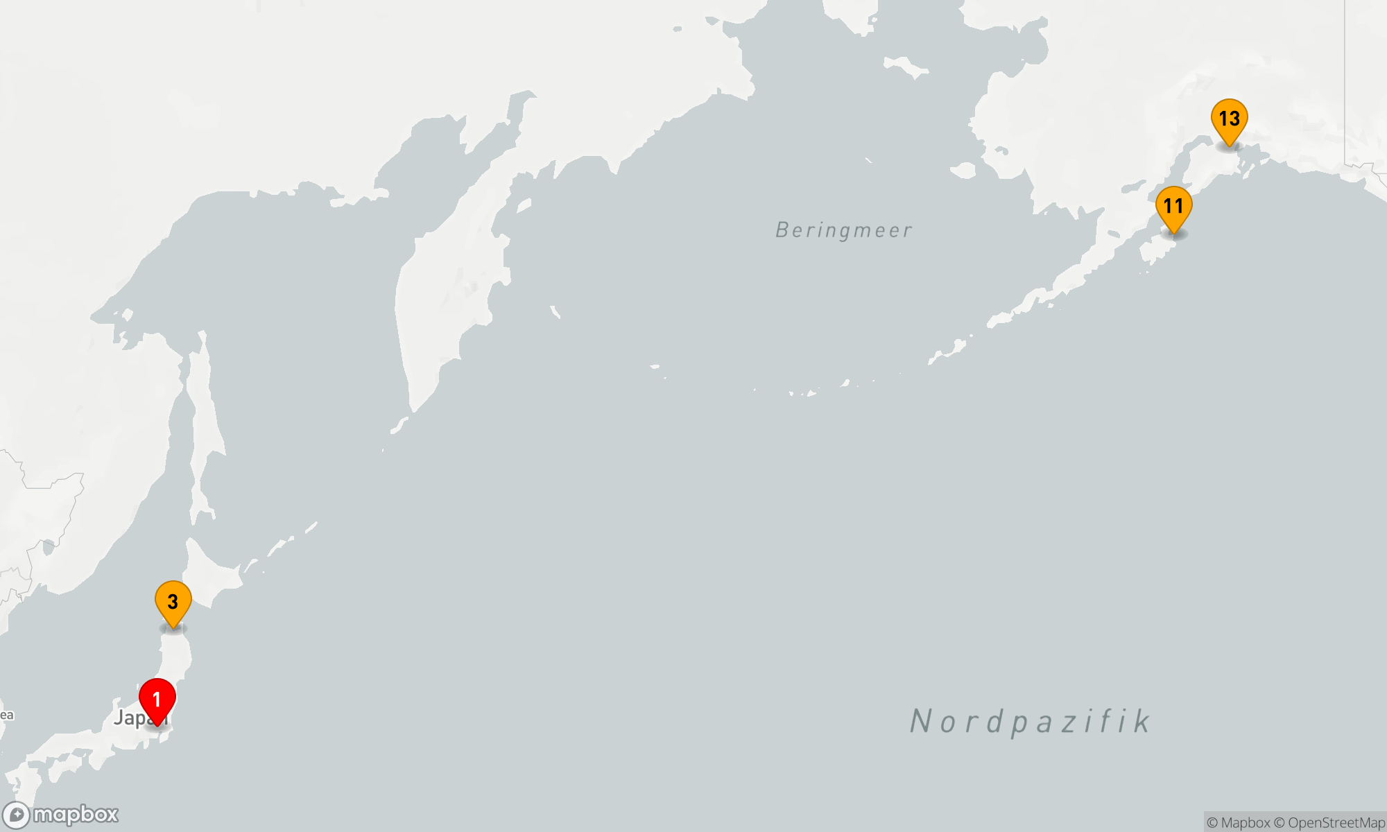 Route 12 Nächte - JAPAN & ALASKA KREUZFAHRT: TOKYO,  KODIAK & WHITTIER