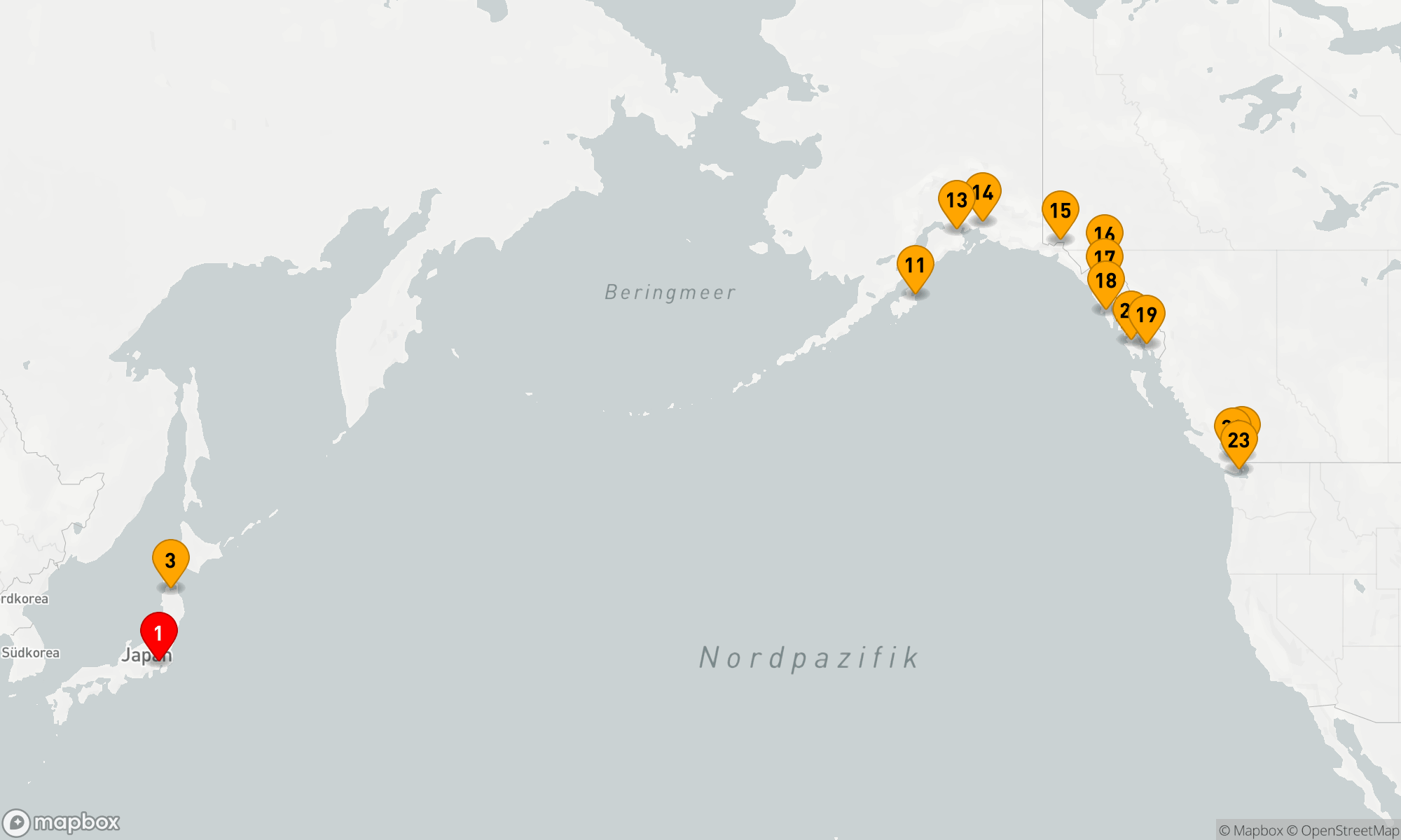 Route 23 Nächte - JAPAN & ALASKA KREUZFAHRT: TOKYO,  HUBBARD GLACIER & KETCHIKAN