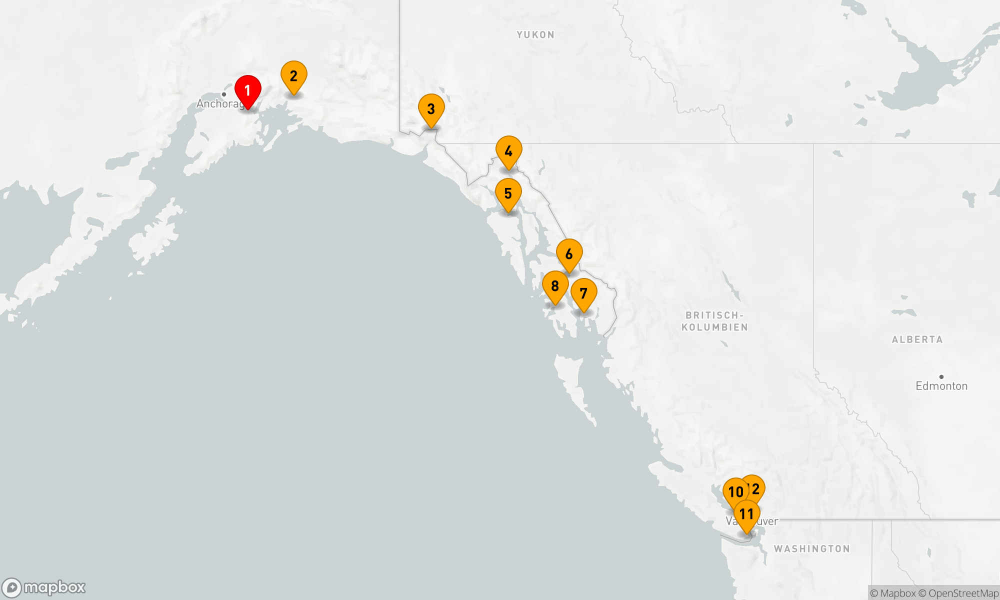 Route 11 Nächte - ALASKA CEO CRUISE: HUBBARD GLACIER,  HAINES & KETCHIKAN