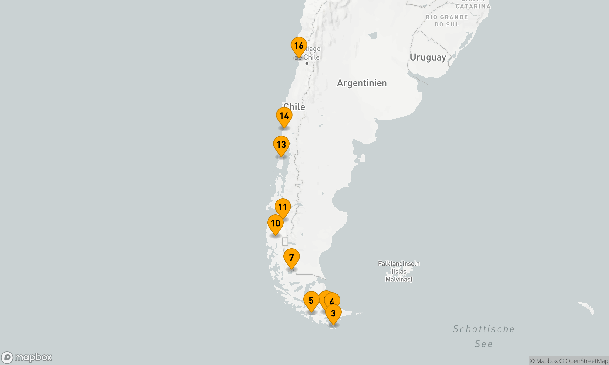 Route 15 Nächte - Südamerika - In Depth Patagonien & Chilenische Fjorde Expediton Nord