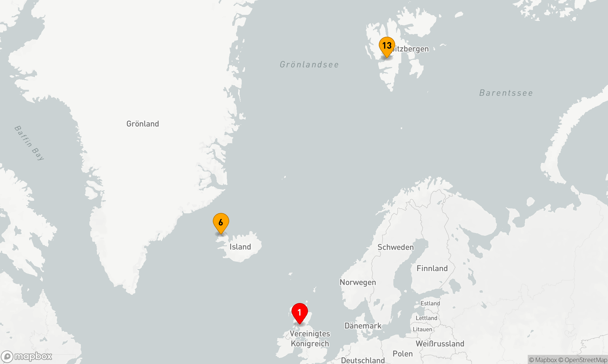 Route 12 Nächte - Island,  Jan Mayen und Spitzbergen - Arktische Inselentdeckung ab Glasgow