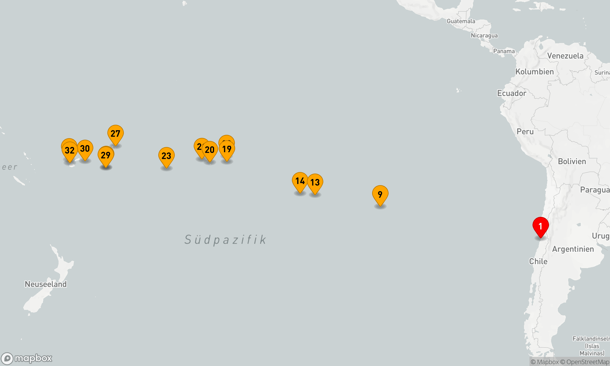 Route 31 Nächte - DURCH OZEANISCHE KULTUREN: CHILENISCHE KÜSTE BIS FIDSCHI