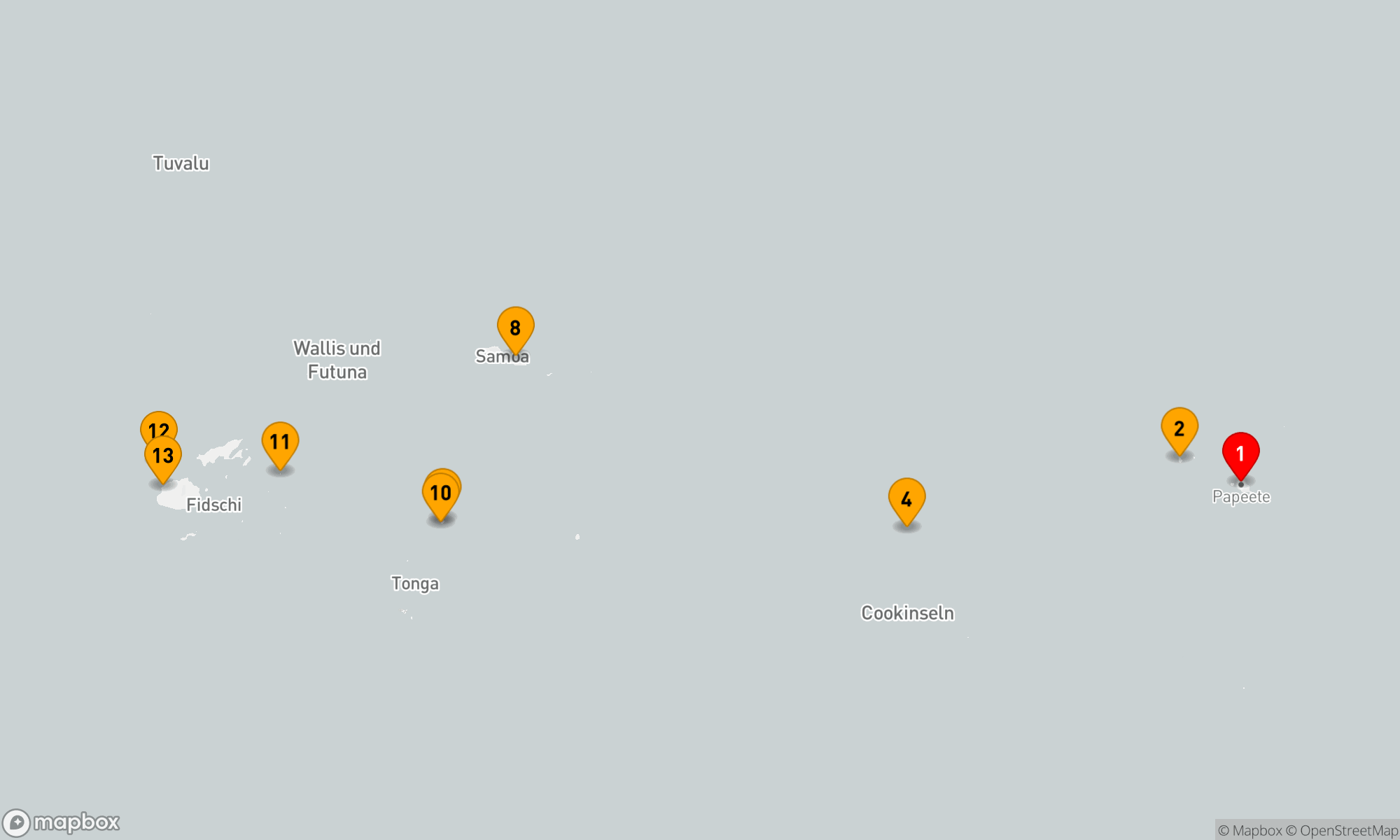 Route 12 Nächte - POLYNESIEN & MELANESIEN: INSELKULTUREN & KORALLENKÜSTEN