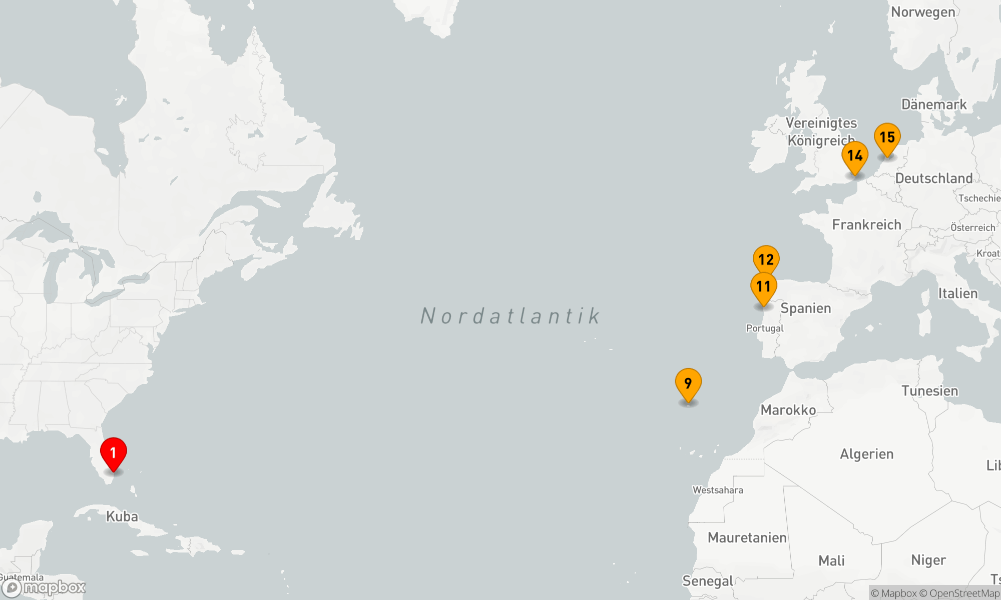 Route 14 Nächte - SPANIEN & PORTUGAL TRANSATLANTIK