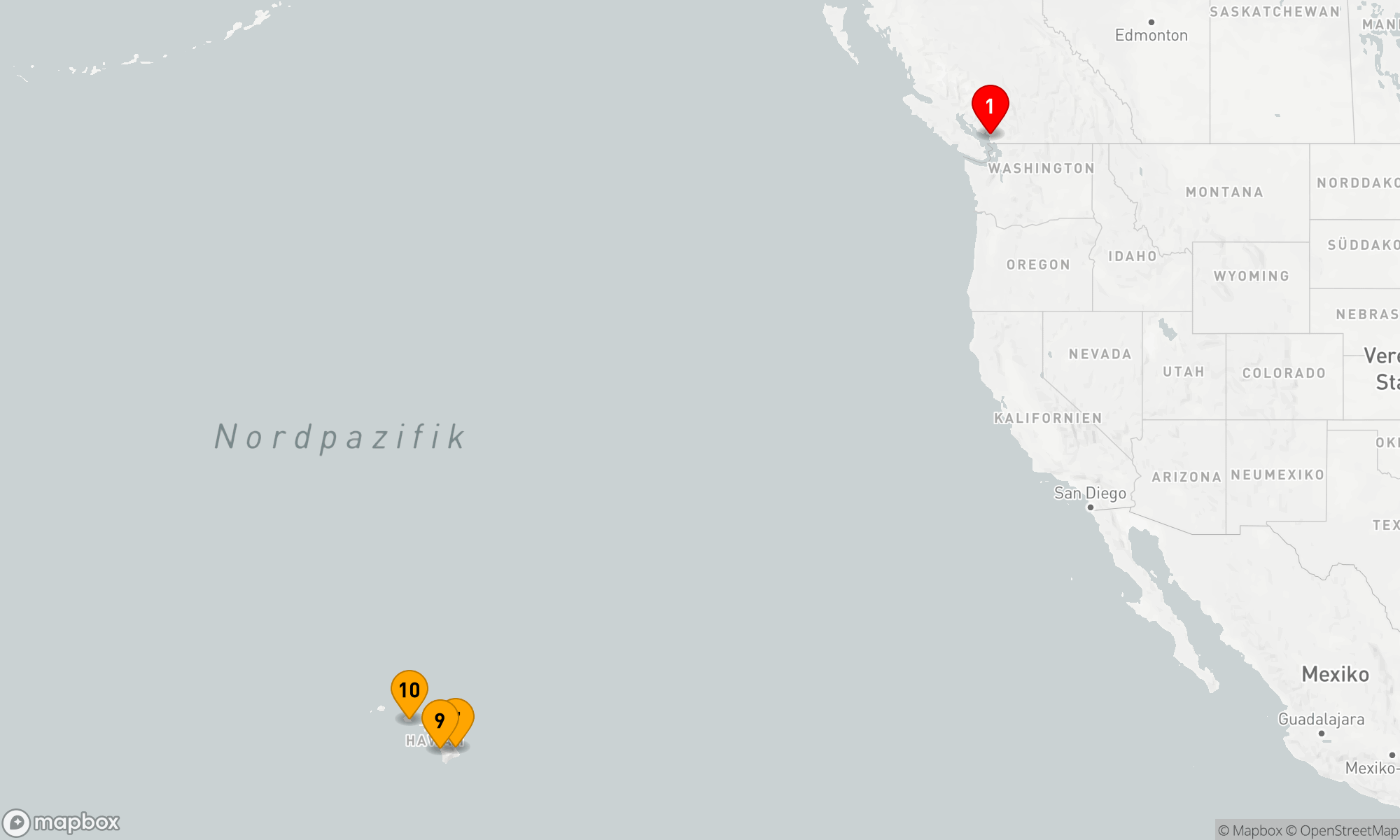 Route 10 Nächte - HAWAII-KREUZFAHRT