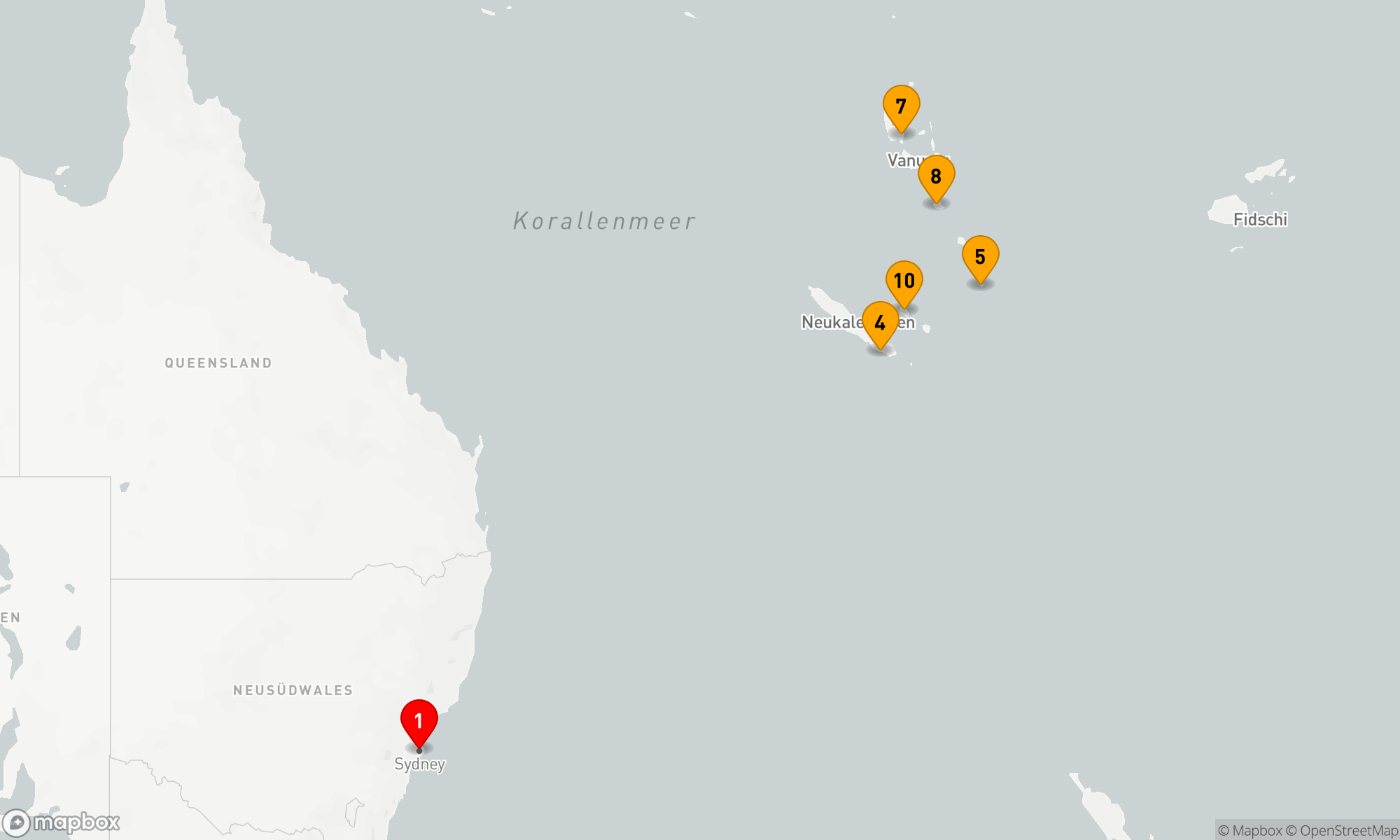 Route 12 Nächte - SÜDPAZIFIK-KREUZFAHRT