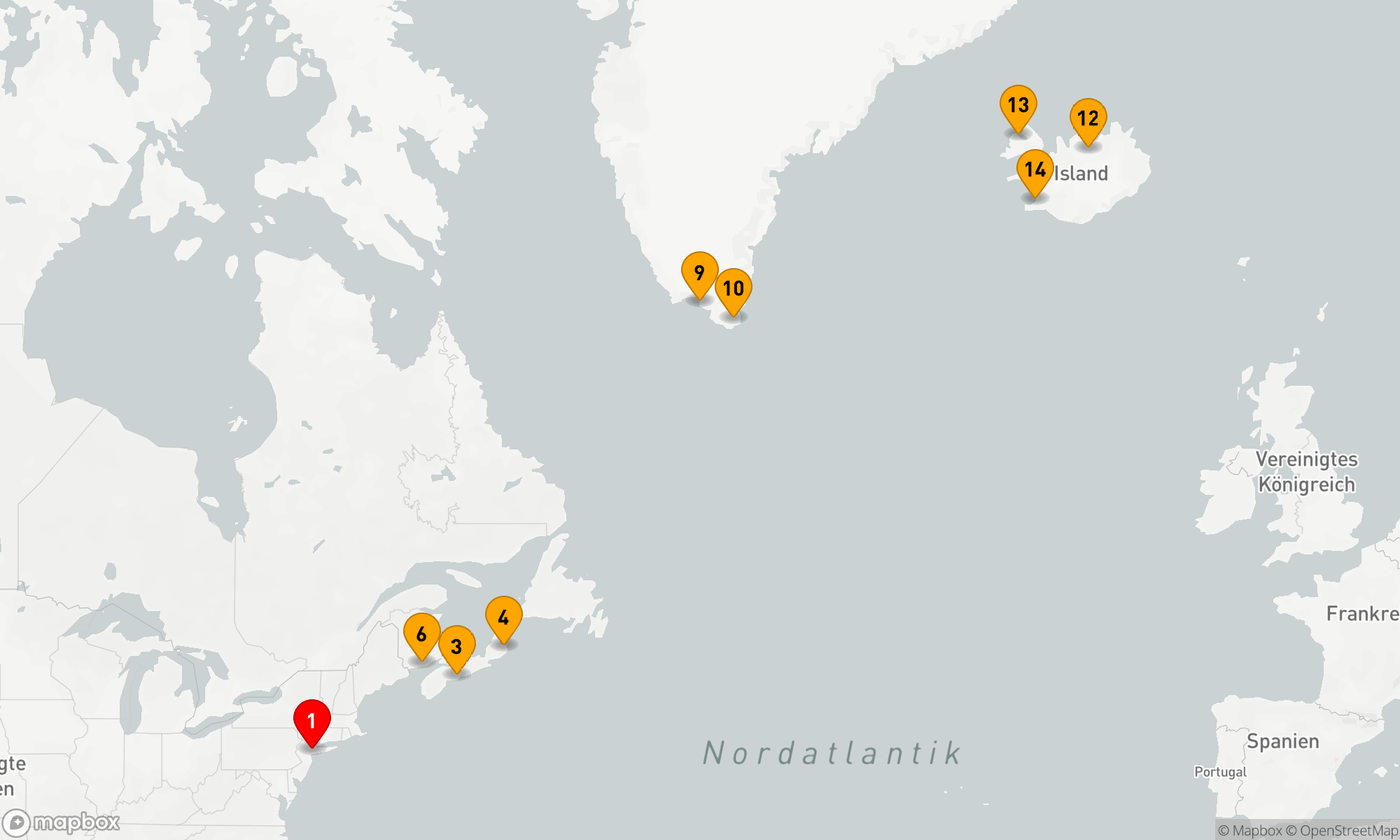 Route 13 Nächte - GRÖNLAND & ISLAND KREUZFAHRT