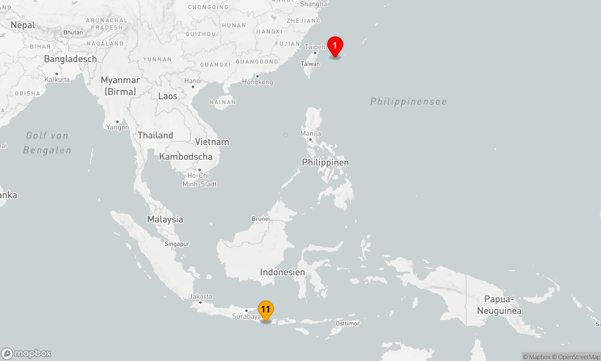 Route 10 Nächte - Ozean-Kreuzfahrt: Ishigaki - Bali