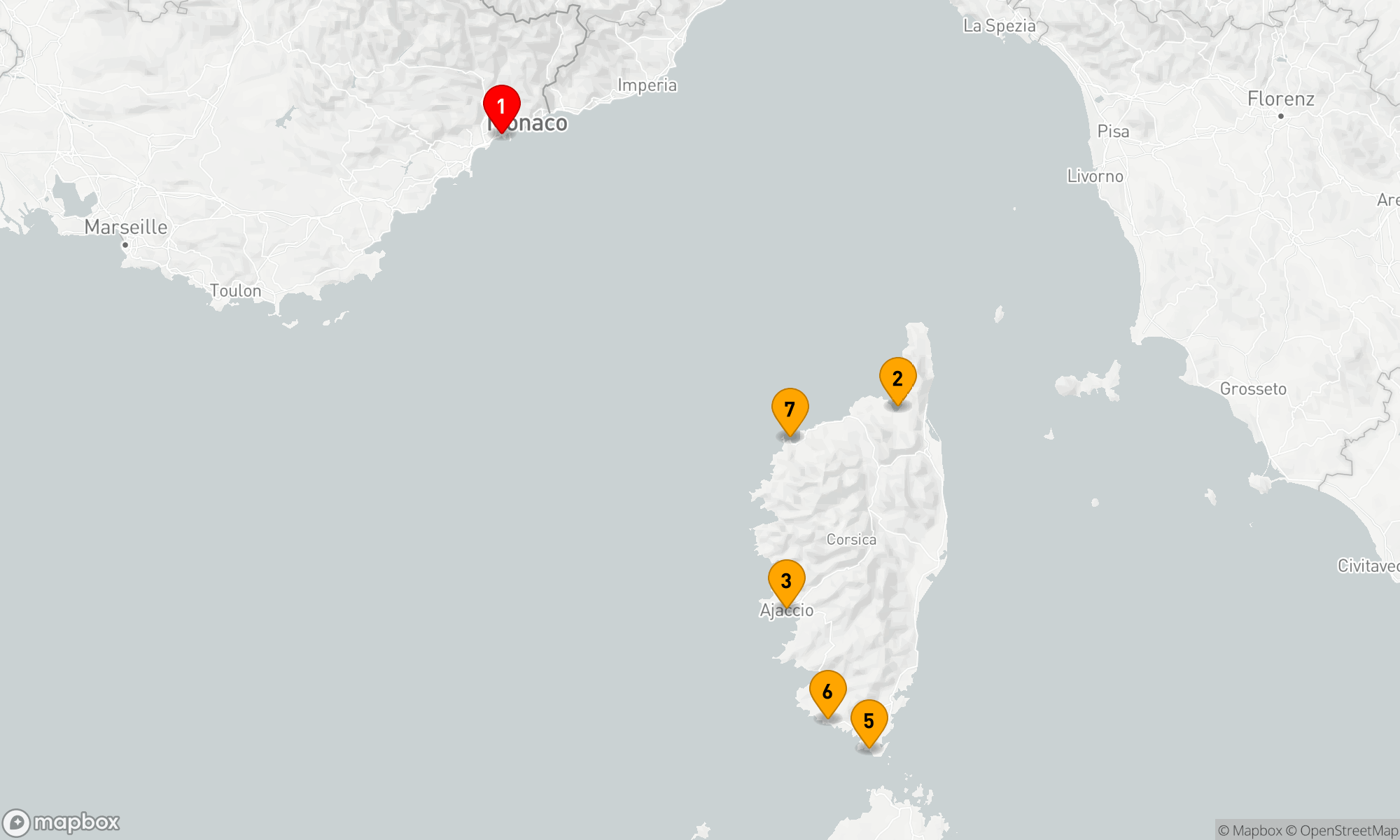 Route 7 Nächte - Korsikas Küsten unter den Segeln der Le Ponant