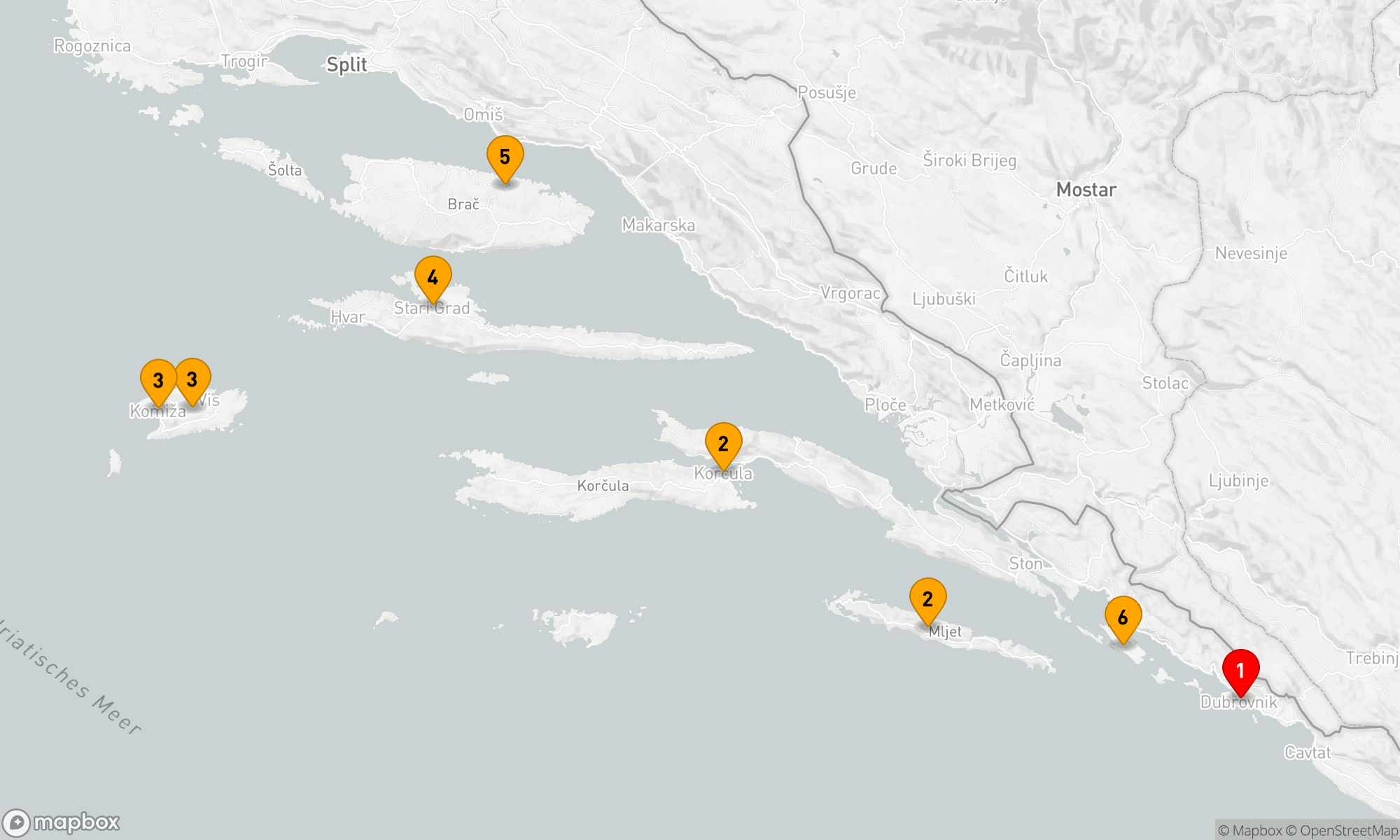 Route 7 Nächte - Kroatien unter den Segeln der Le Ponant