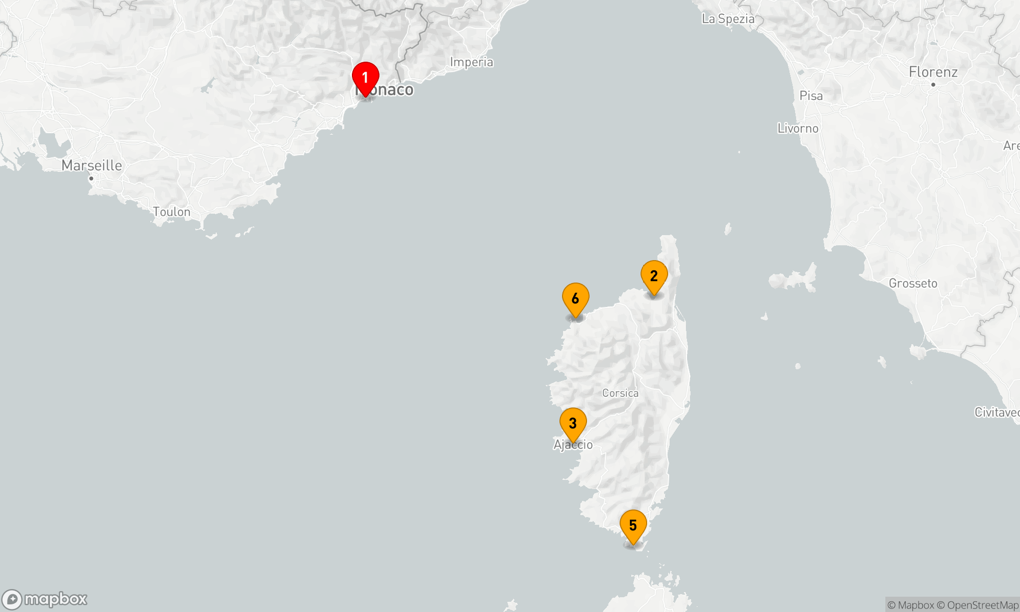 Route 6 Nächte - Korsikas Küsten unter den Segeln der Le Ponant
