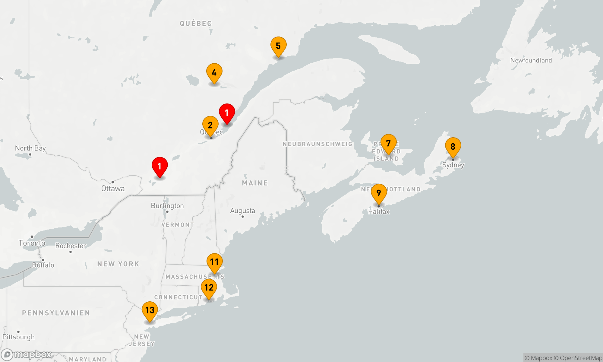 Route 12 Nächte - KOLONIALES NEUENGLAND: MONTREAL