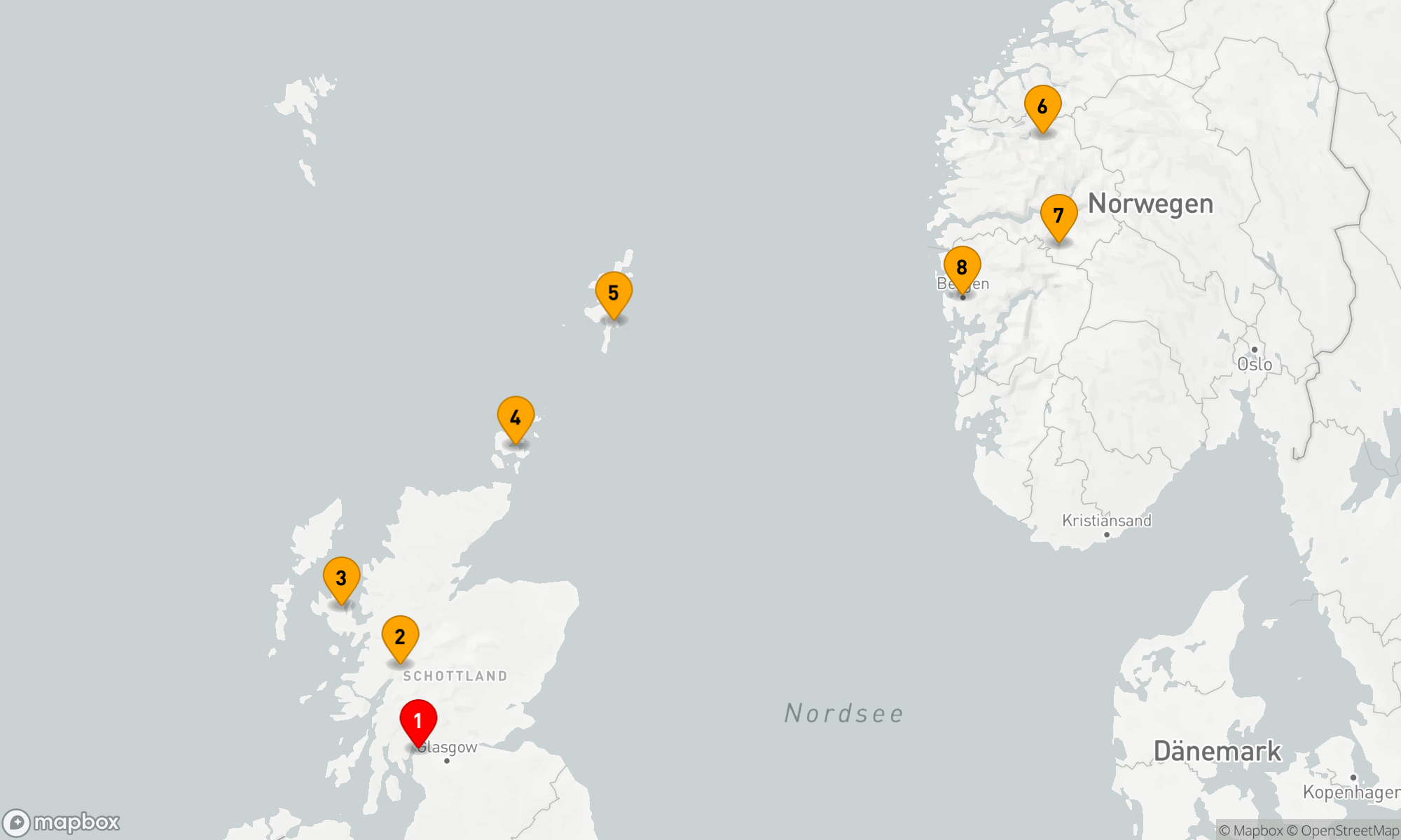 Route 7 Nächte - Reise zu den schottischen Inseln und den norwegischen Fjorden – mit Smithsonian Journeys