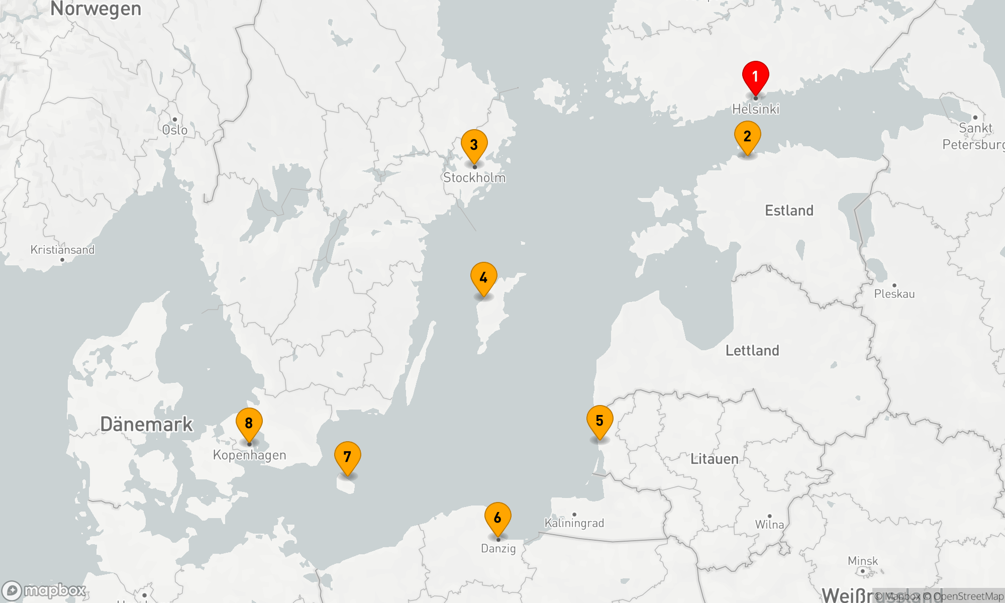 Route 7 Nächte - Kreuzfahrt zu den historischen Städten der Ostsee – mit Smithsonian Journeys