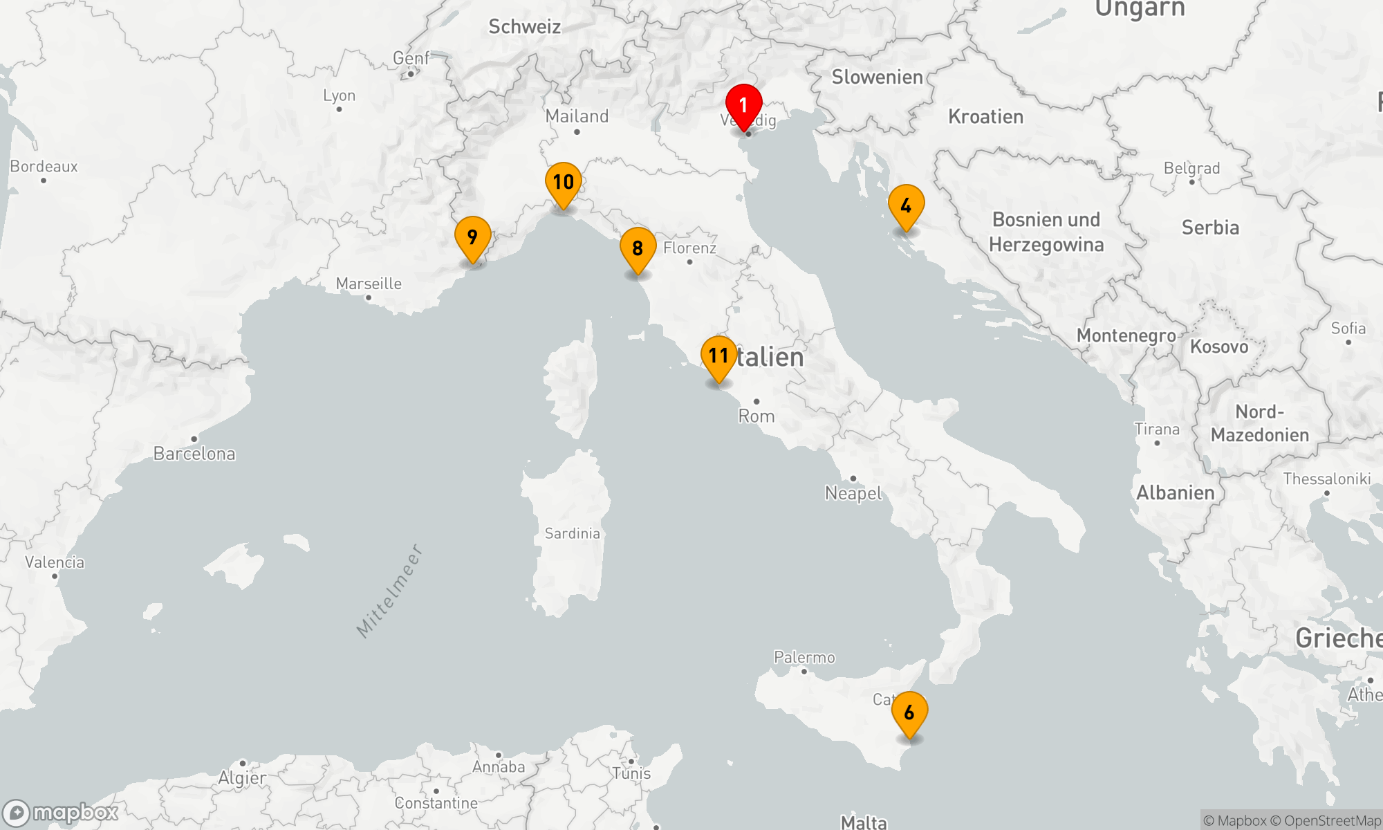 Route 10 Nächte - Mediterrane Entdeckungsreise