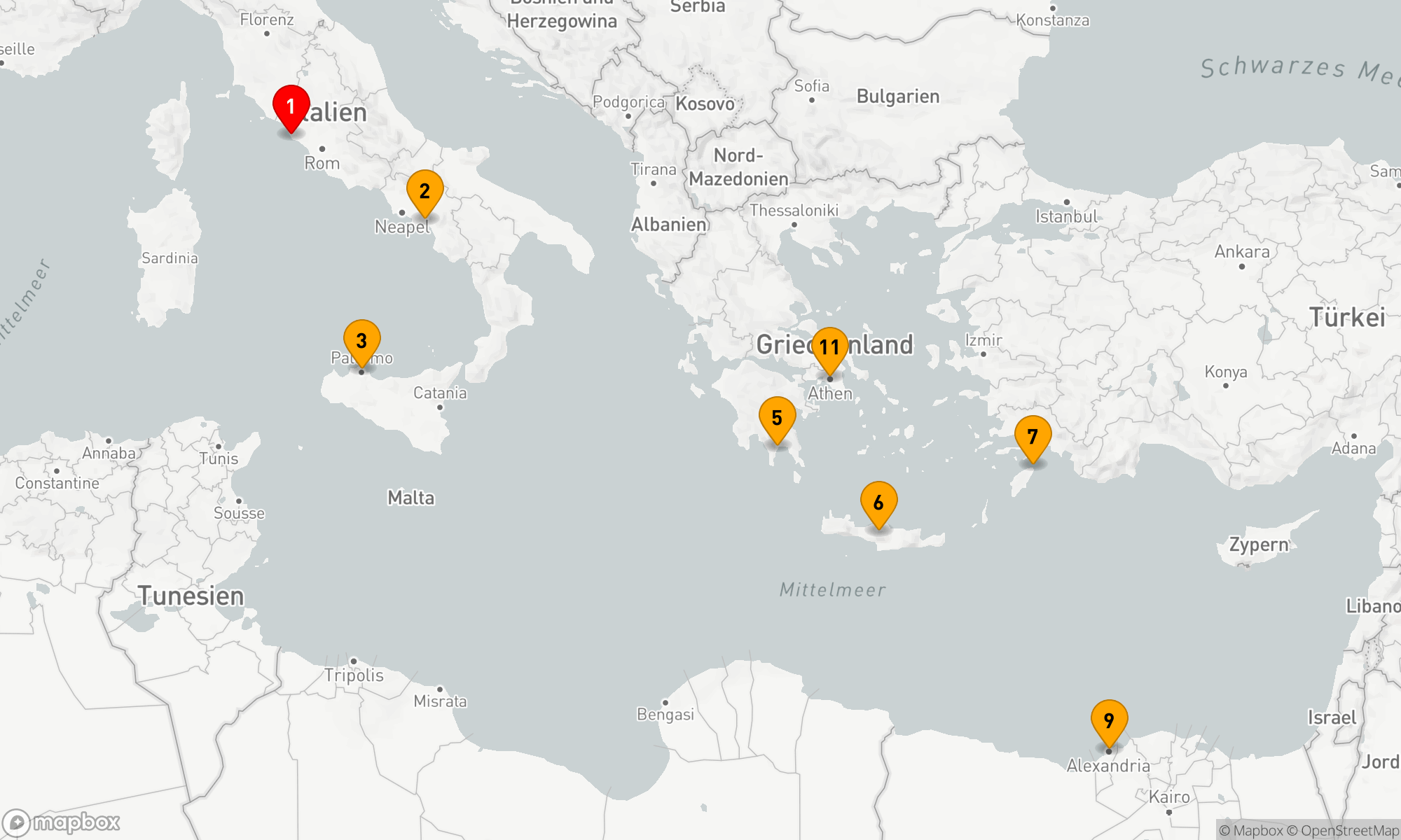 Route 10 Nächte - Mediterrane Entdeckungsreise