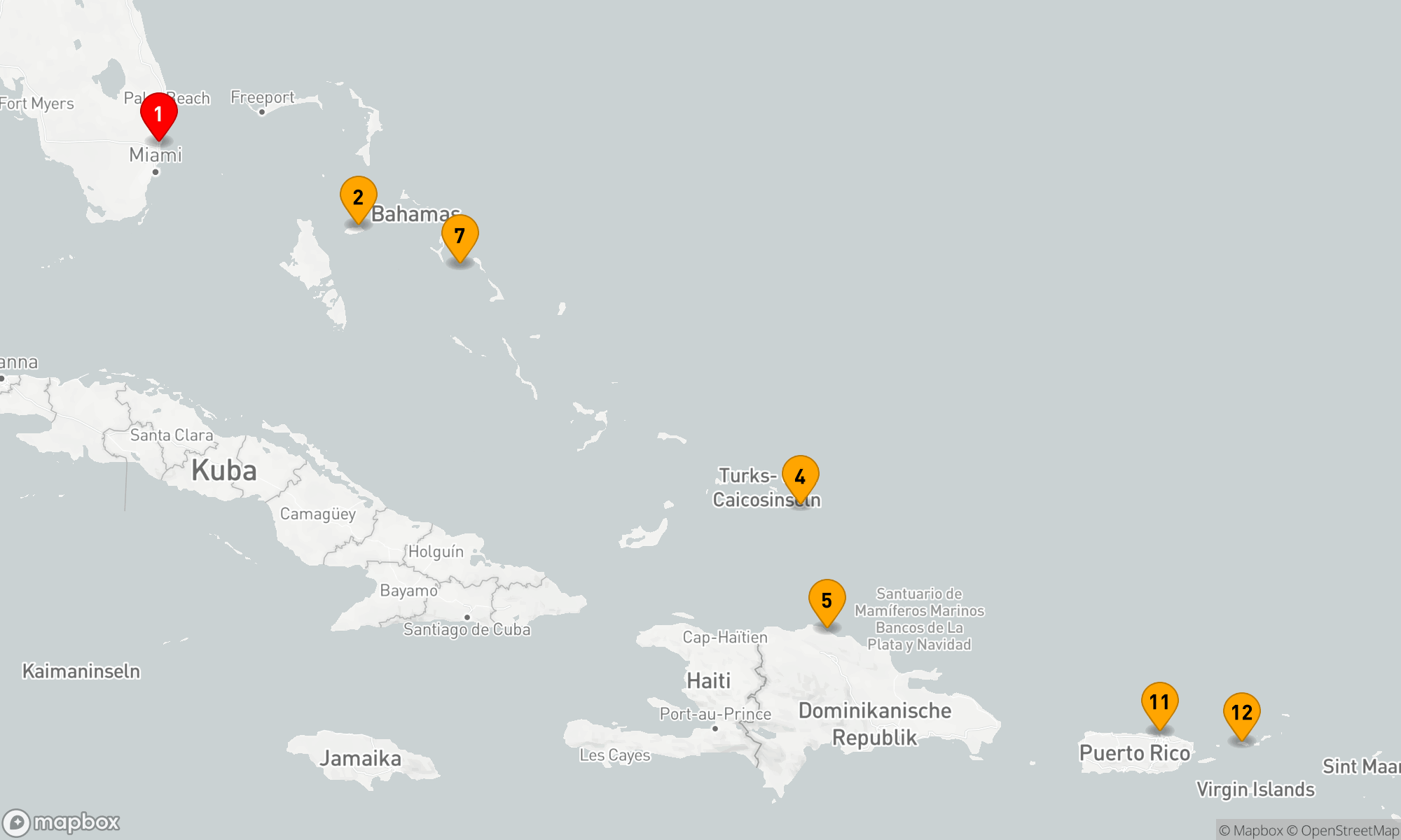 Route 14 Nächte - ÖSTLICHE KARIBIK: BAHAMAS & SAN JUAN