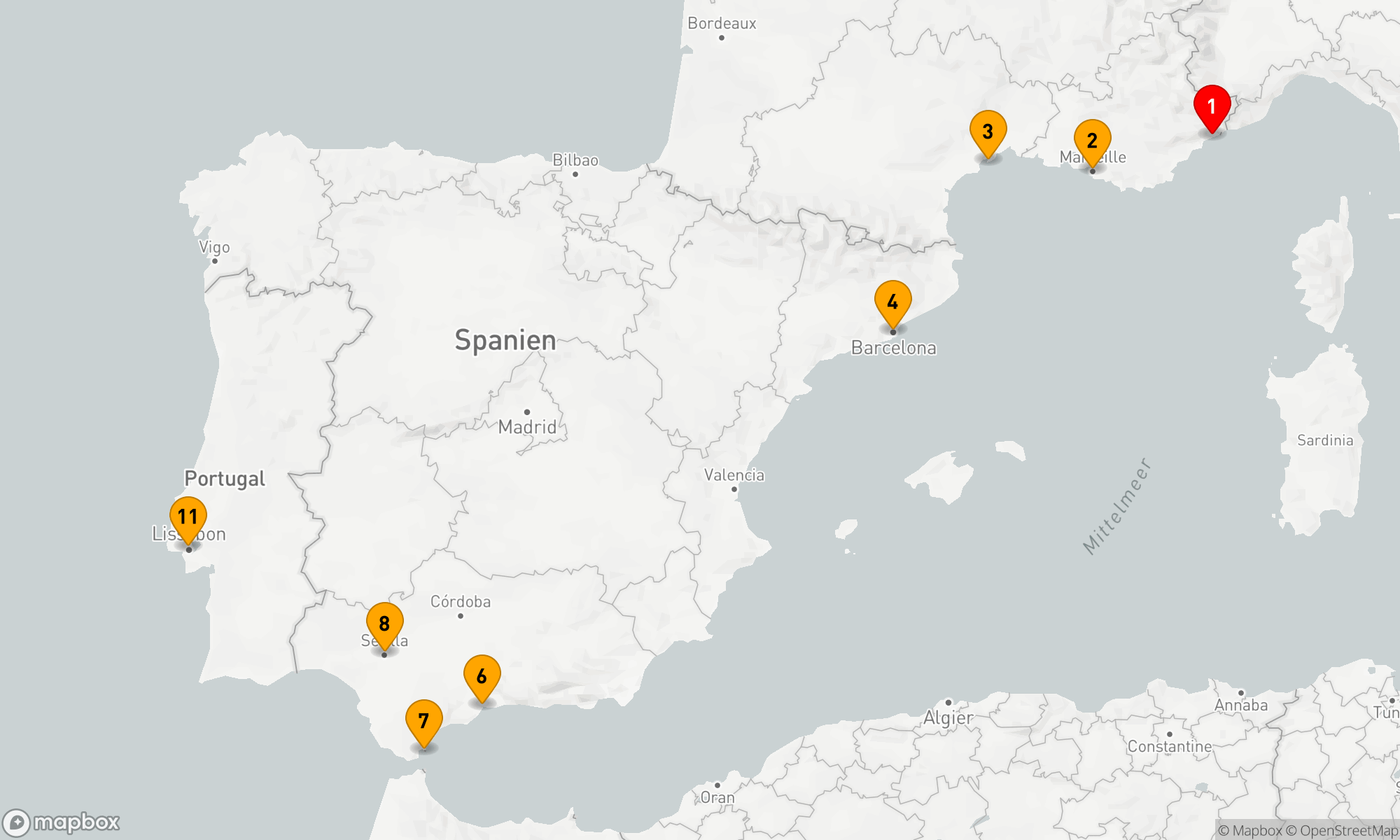 Route 10 Nächte - Mediterranes Abenteuer und Atlantische Entdeckungen