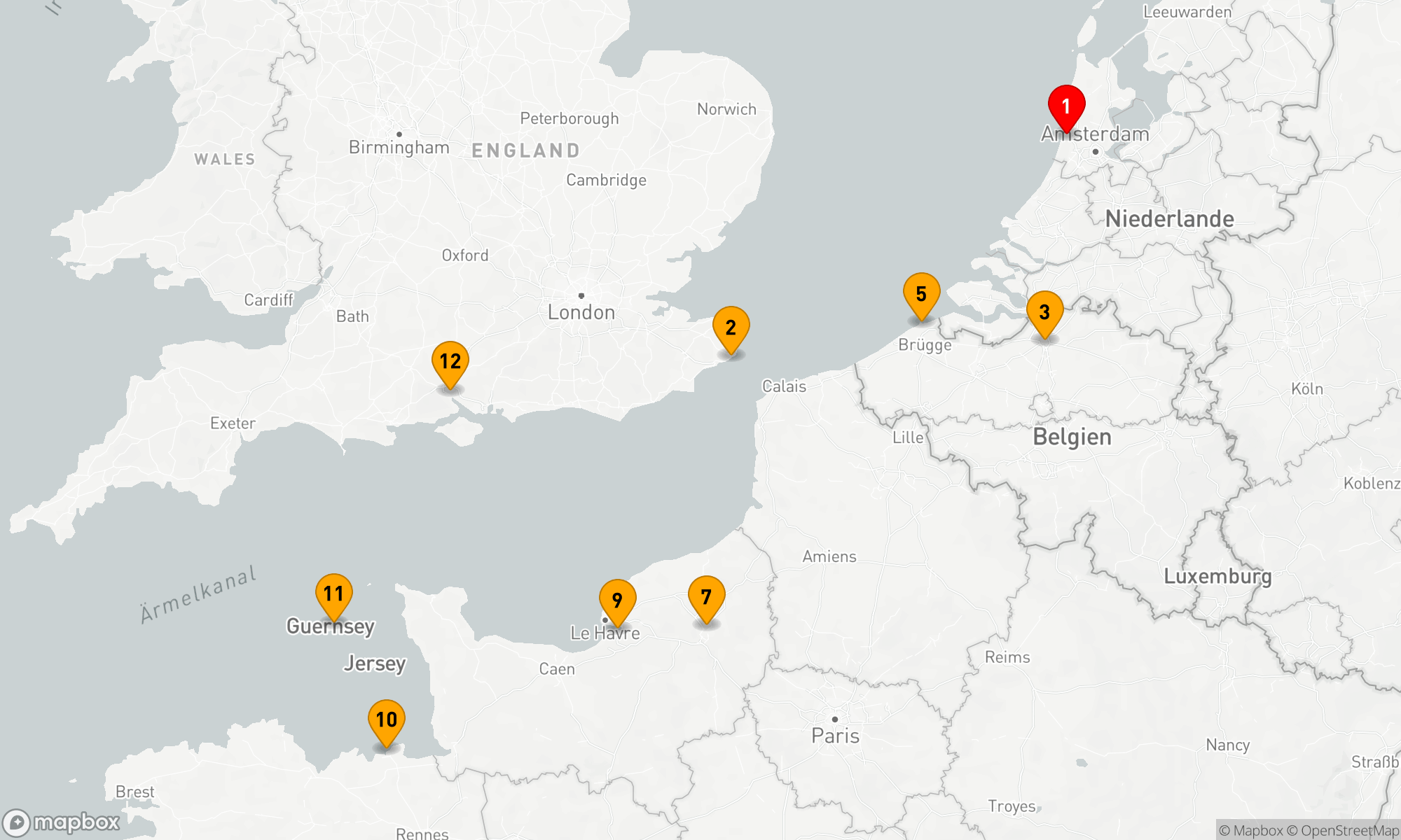 Route 11 Nächte - Eleganz der Kanalregion