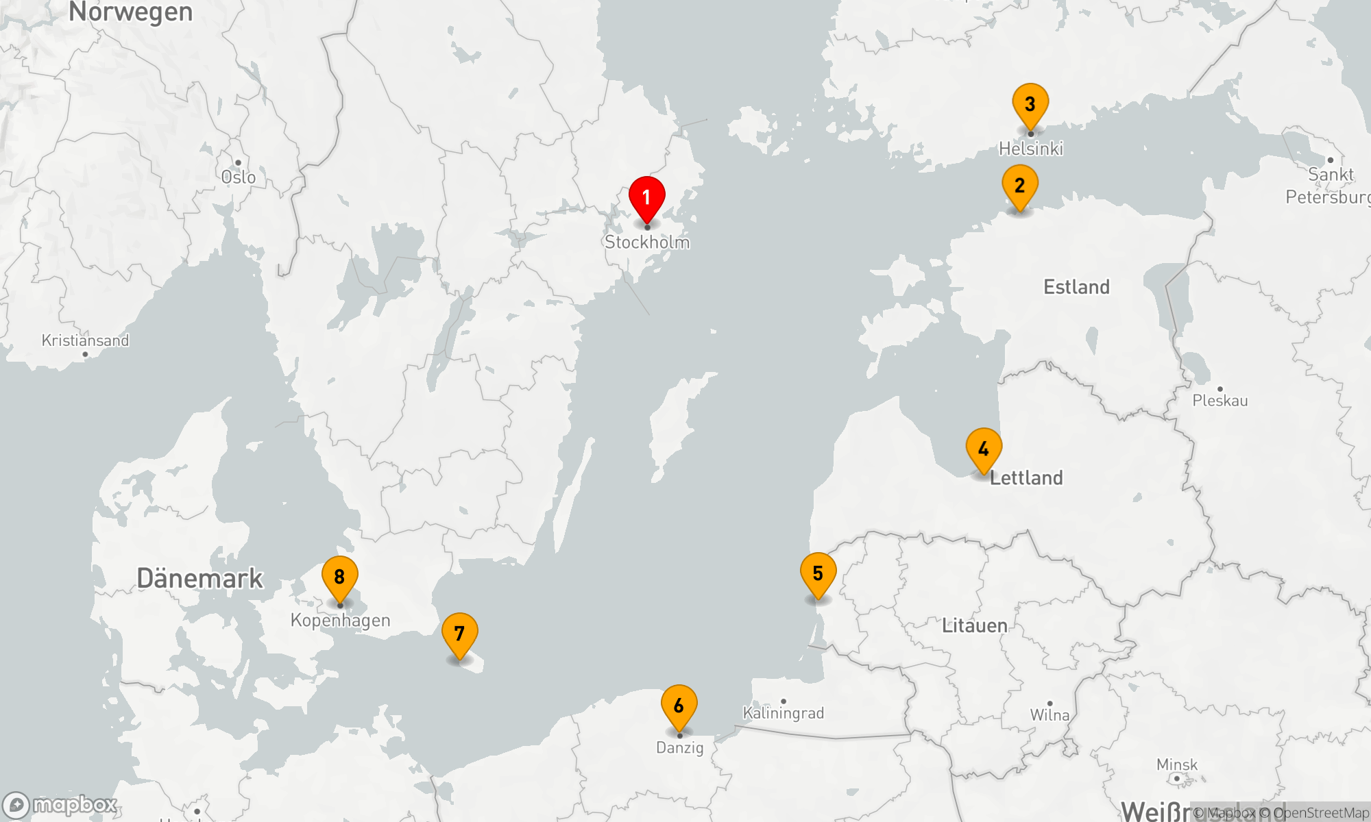 Route 7 Nächte - Nordische Metropolen und Ostseegeheimnisse