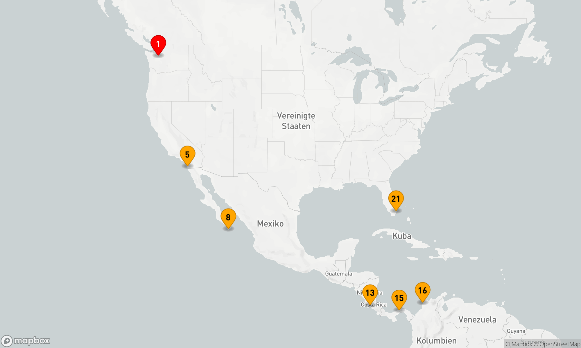 Route 20 Nächte - Pazifik-Atlantik-Entdeckungsreise