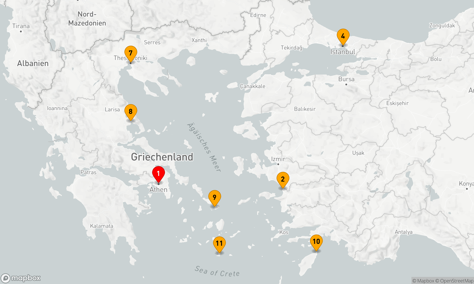 Route 11 Nächte - Ewige Ägäis und Byzantinische Schätze