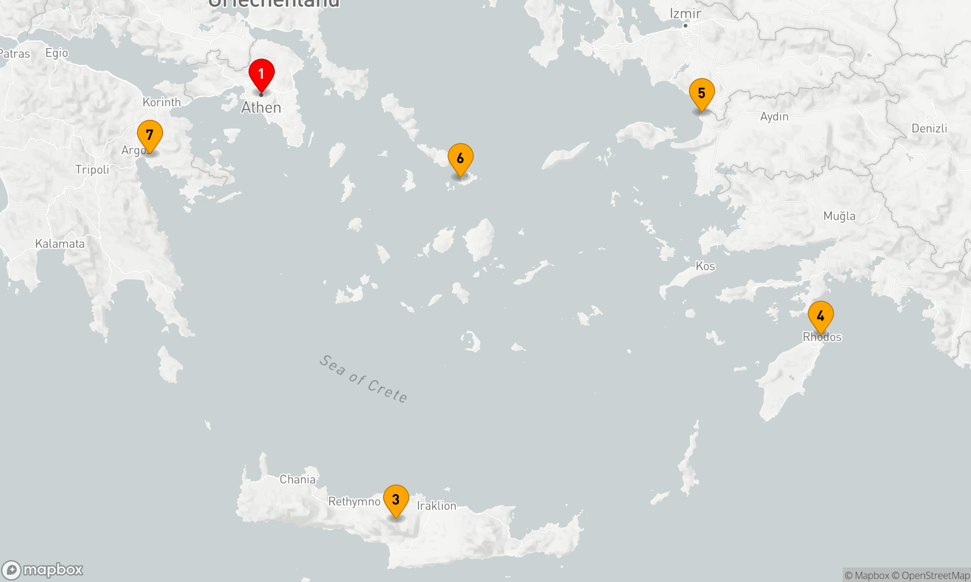 Route 7 Nächte - Ägäische Schätze und historische Küsten