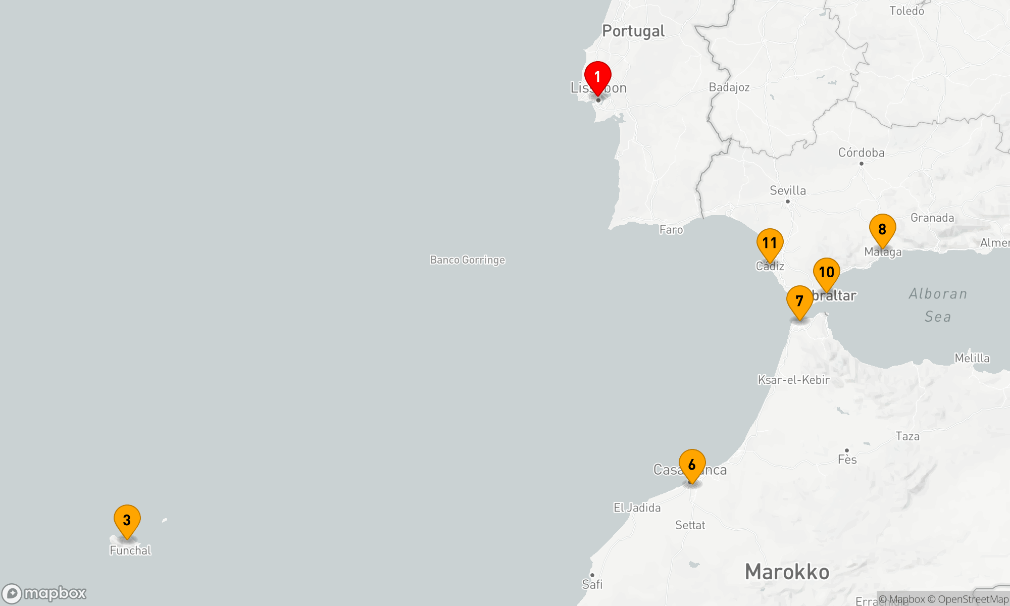Route 12 Nächte - Kultur- und Küstenschätze des Atlantiks