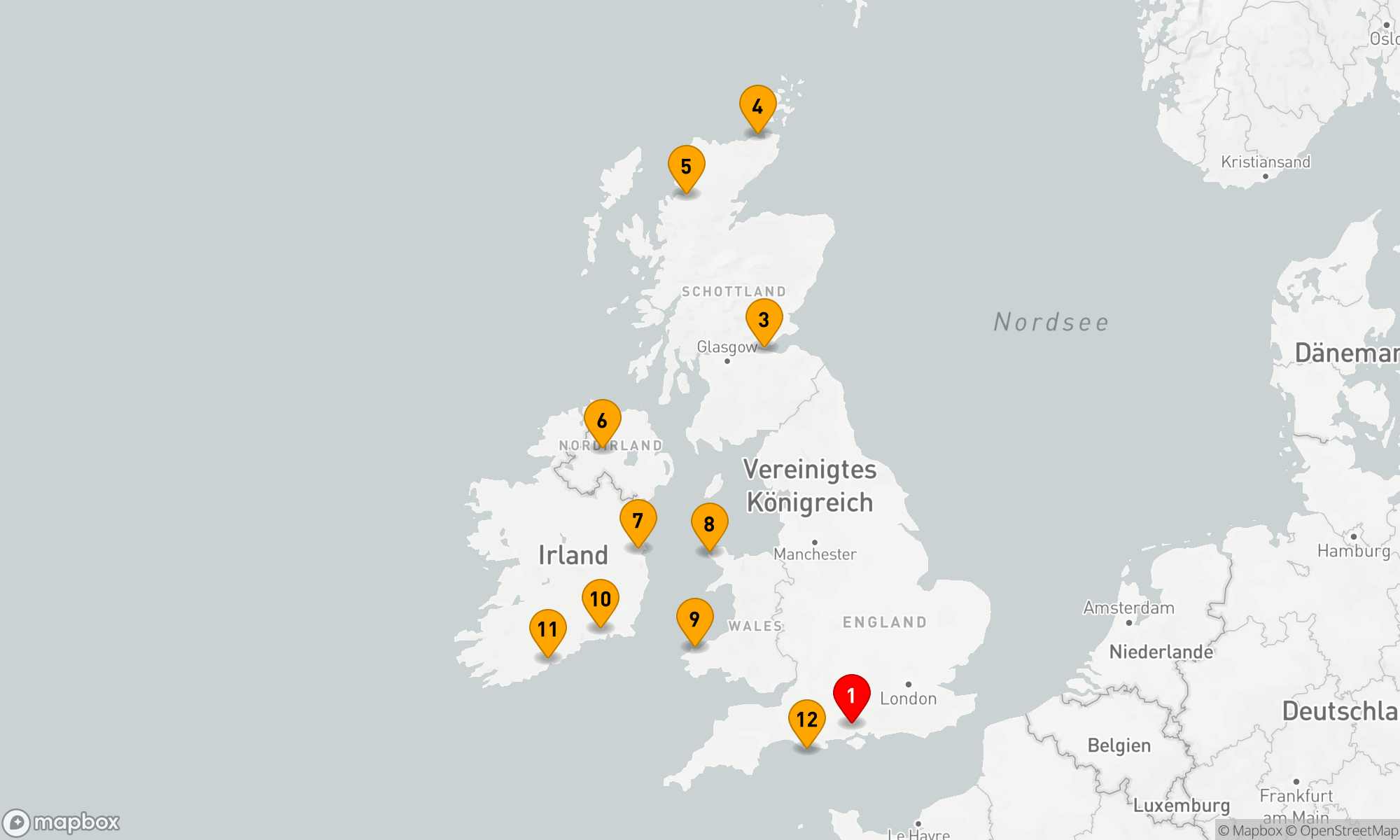 Route 12 Nächte - BRITISH ISLES IMMERSION